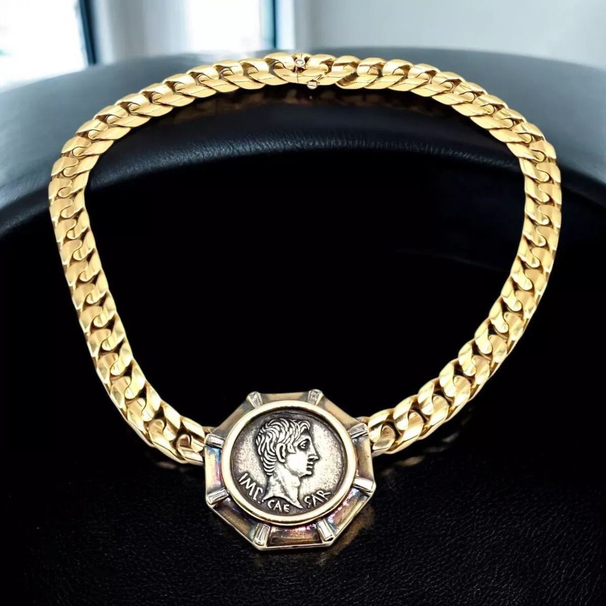 Bvlgari Bulgari 18k Yellow Gold Antique Coin Link Necklace Size ONE SIZE - 2 Thumbnail