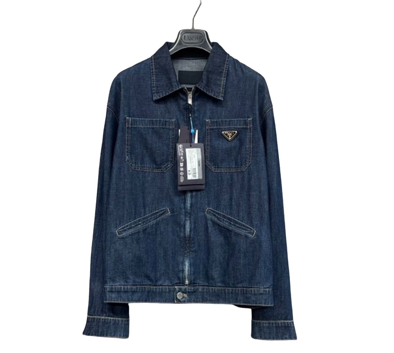Prada Prada Triangle Logo Denim Zip Jacket M Size US M / EU 48-50 / 2 - 1 Thumbnail