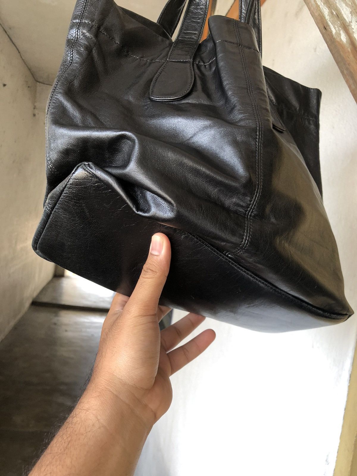 Yohji Yamamoto Nice❗️Ys Yohji Yamamoto Leather Tote Bag Mini Size ONE SIZE - 15 Thumbnail