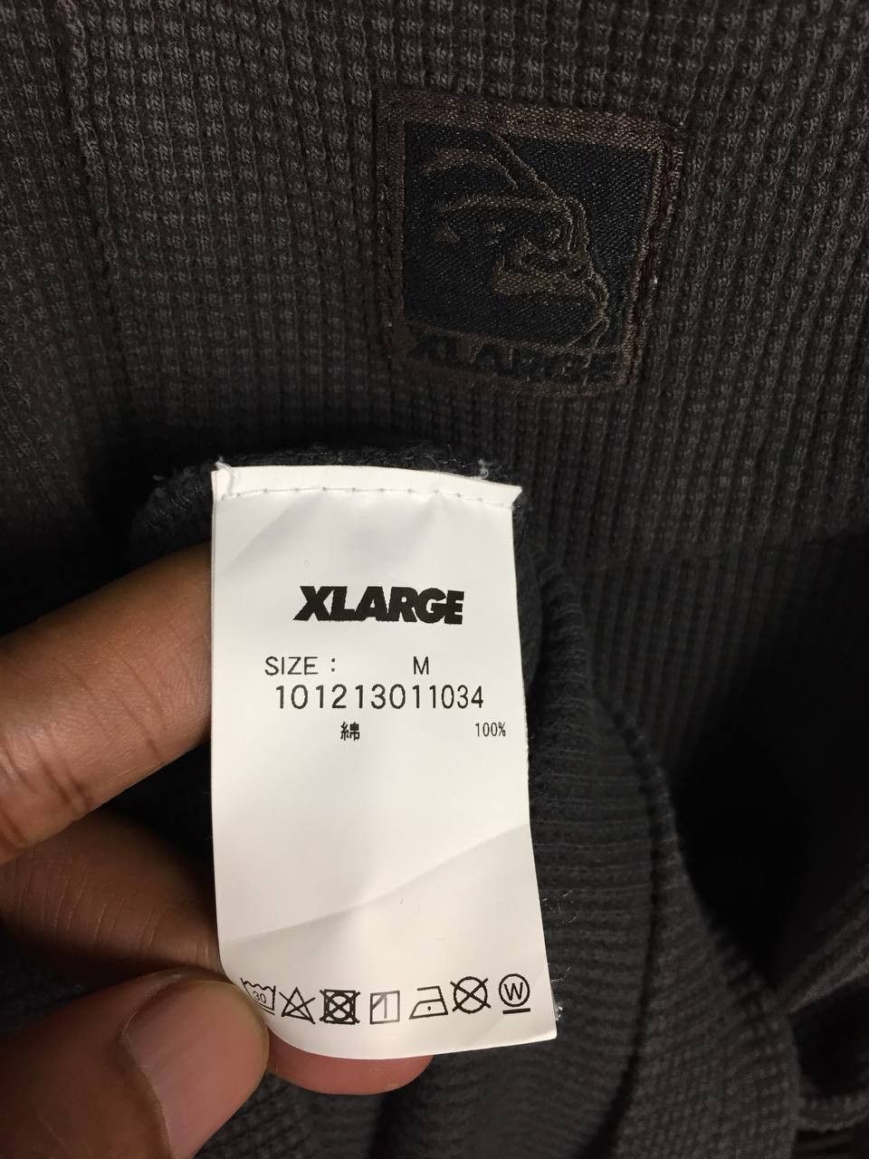 Vintage × Xlarge X-LARGE Brand OG Logo Streetwear Waffle Longsleeve Tee Size US M / EU 48-50 / 2 - 13 Thumbnail