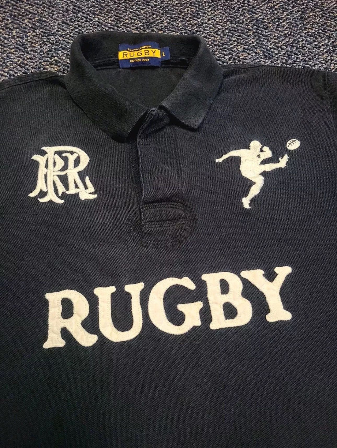 Polo Ralph Lauren × Ralph Lauren × Rugby Ralph Lauren Polo Rugby Kicker Ralph Lauren Shirt (RARE) Size US L / EU 52-54 / 3 - 3 Thumbnail