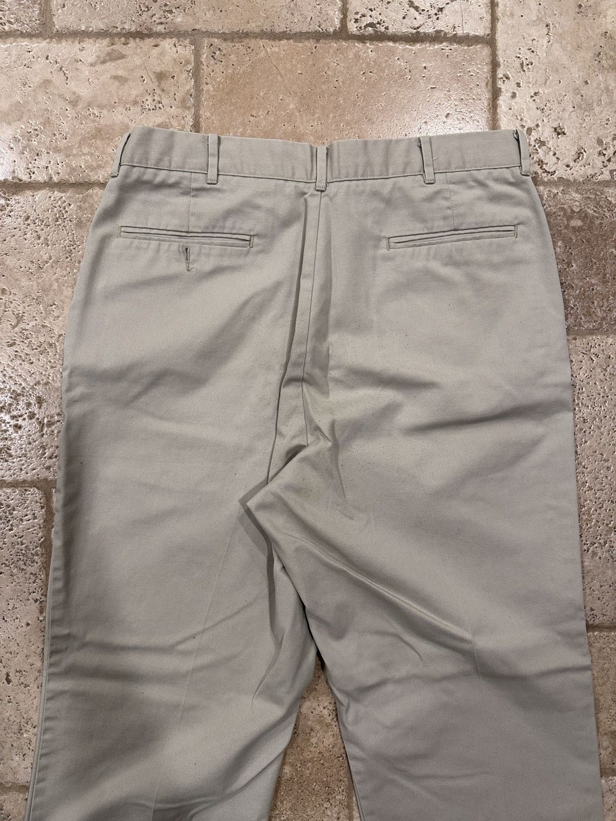 David Taylor × Vintage Vintage David Taylor Khaki Tan Classic Dress Pants Size US 36 / EU 52 - 6 Thumbnail