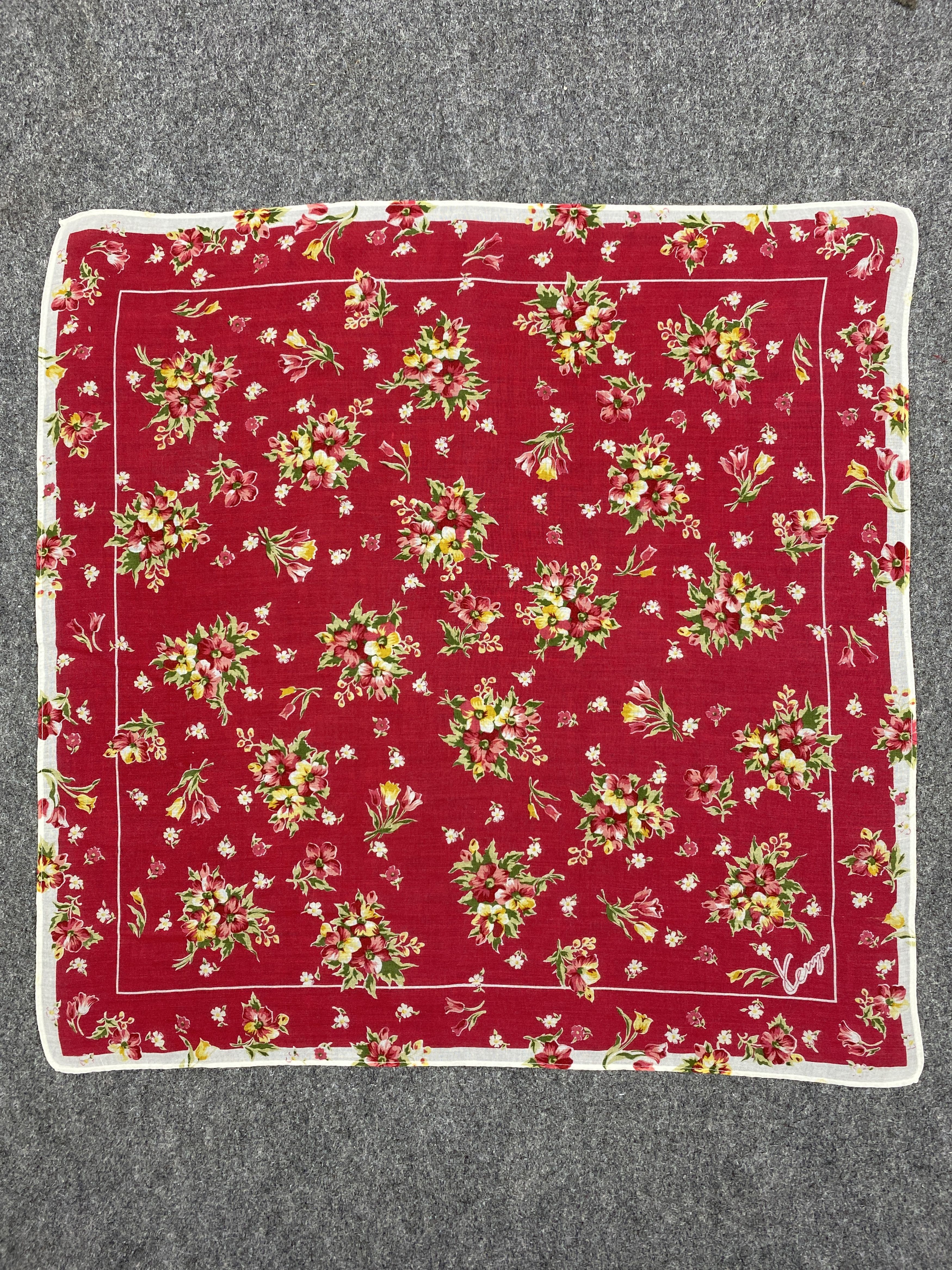 Kenzo × Vintage Kenzo Handkerchief / Bandana / Neckerchief HKC0205 Size ONE SIZE - 4 Thumbnail