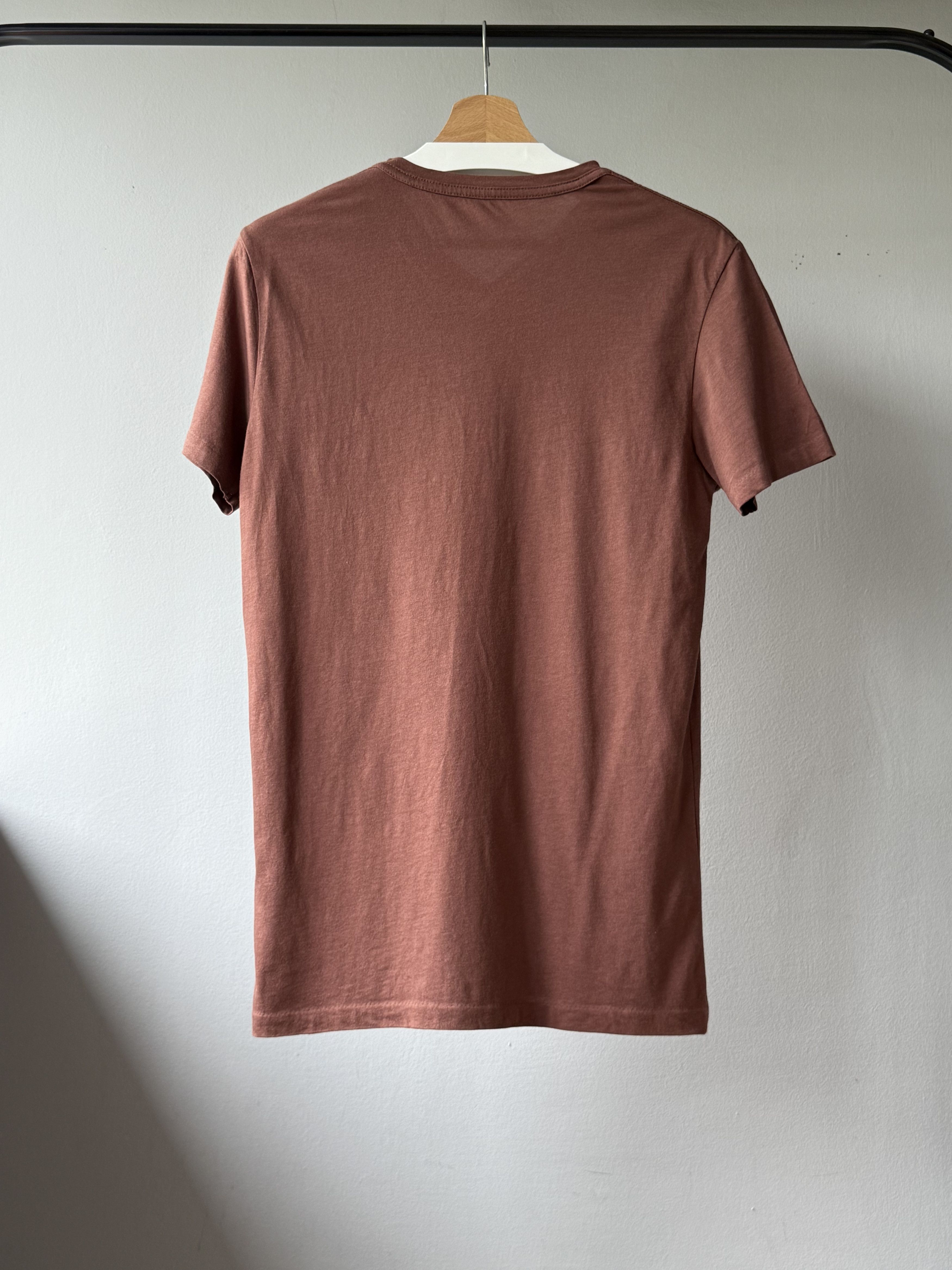 Allsaints Mens Allsaints Tonic V-Neck Rust Red Cotton S/S Logo T-Shirt Size US S / EU 44-46 / 1 - 2 Thumbnail