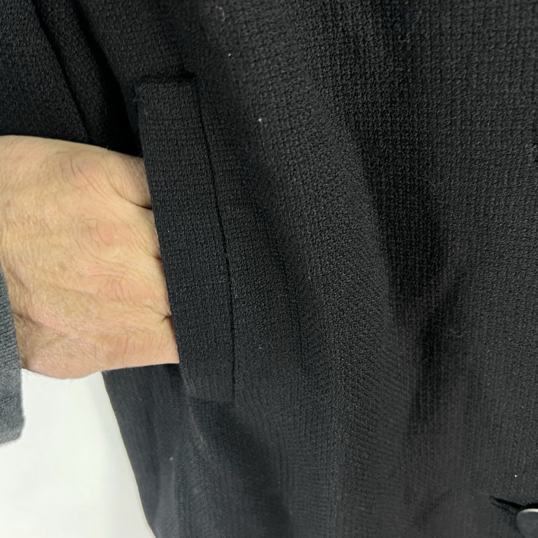 Vintage VINTAGE Bowtie Woven Overcoat Women’s 1950s Black USA Made 3/4 Sleeve L Jacket/M Coat 46 in Chest M/L Mens Womens Girls Size M / US 6-8 / IT 42-44 - 6 Thumbnail