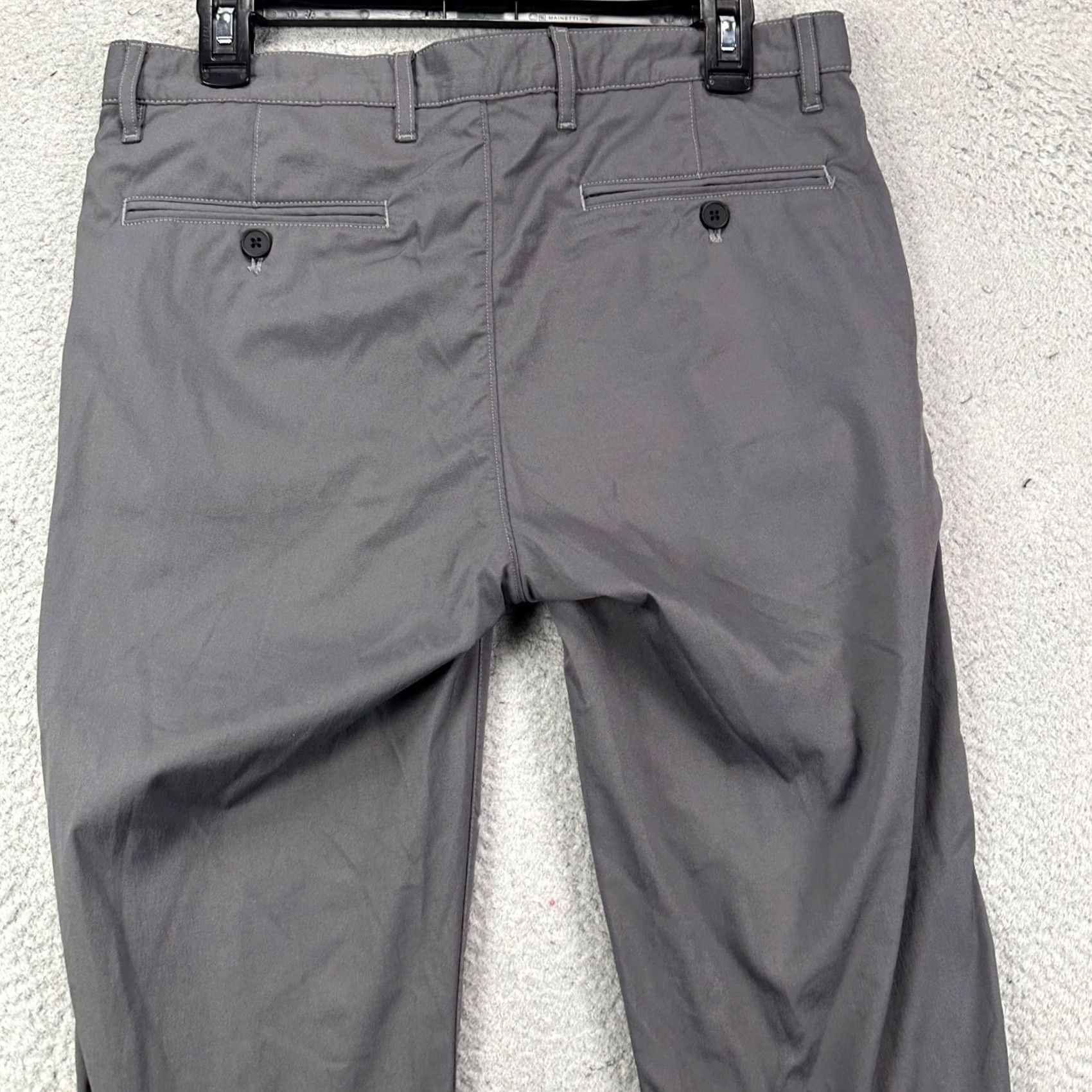 Theory Theory Pants Golf Straight Leg Mens 31 Gray Performance Stretch Lightweight Casual Modern Preppy Front Button Pockets Mens Regular Size 31 Gray Size US 31 - 3 Thumbnail