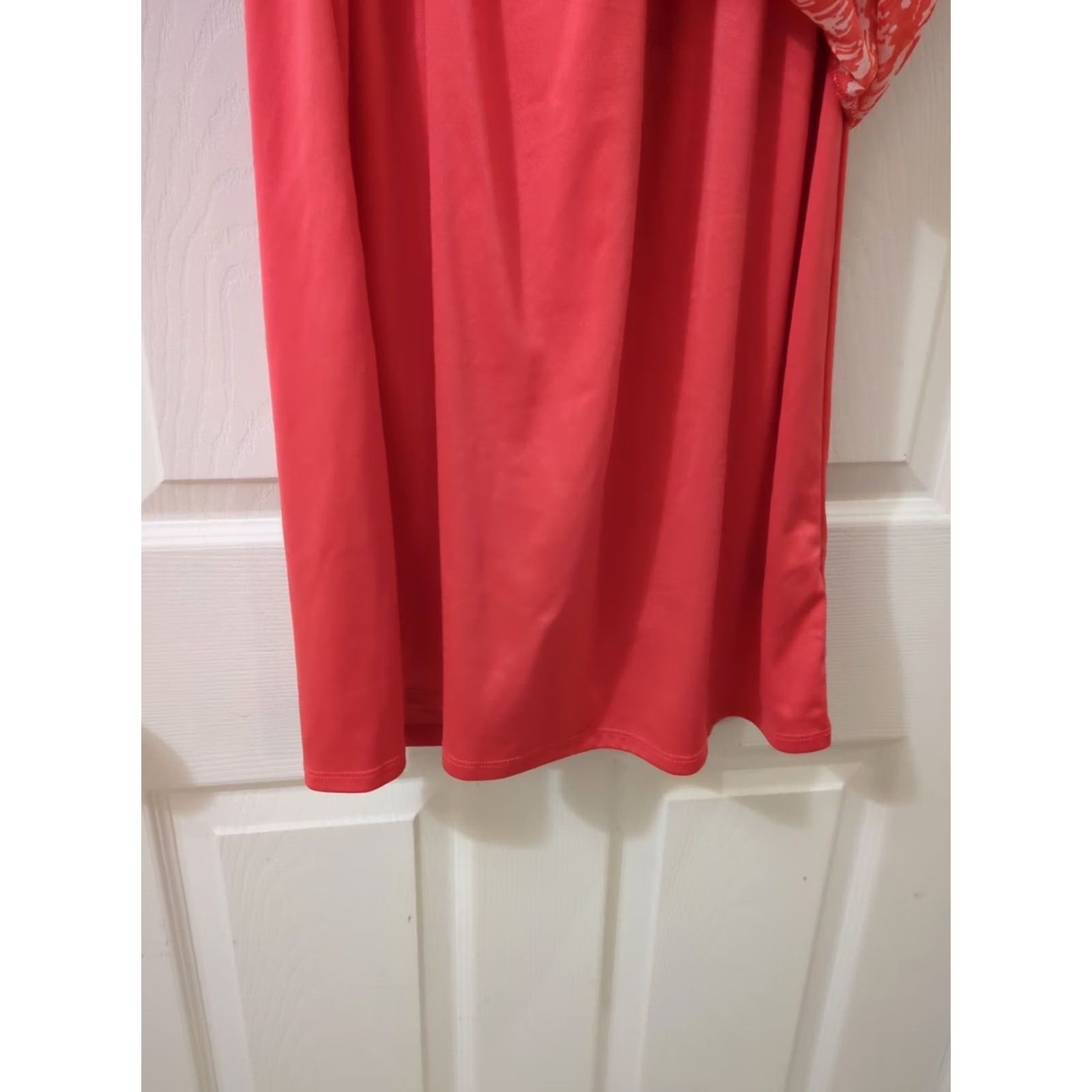 Alyx Alyx Dress Women's Knee Length Sleeveless V-Neck Coral Pink A-Line Lined 10 Size L / US 10 / IT 46 - 6 Thumbnail