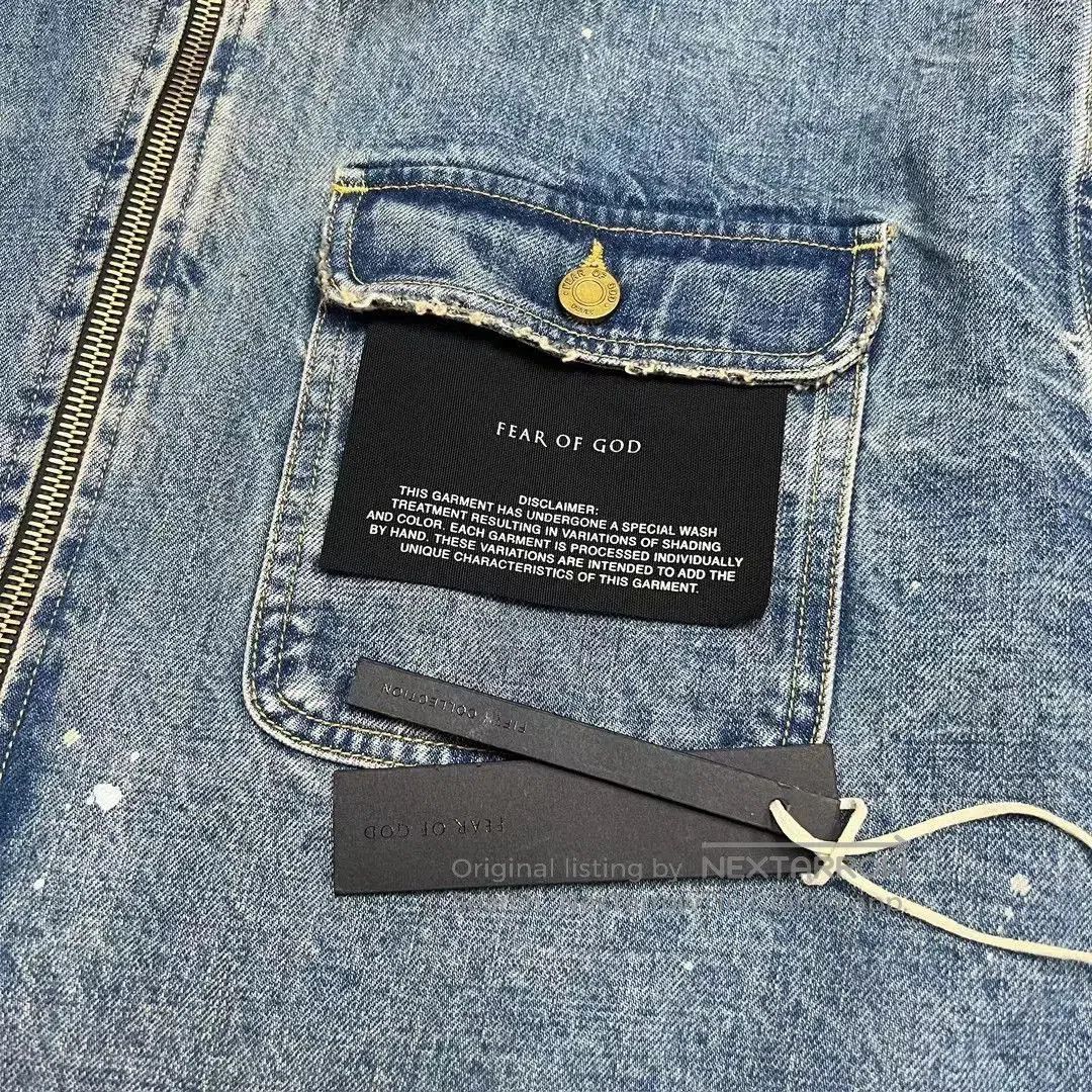 Fear of God fear of god painted denim jacket, xl. Size US XL / EU 56 / 4 - 4 Thumbnail