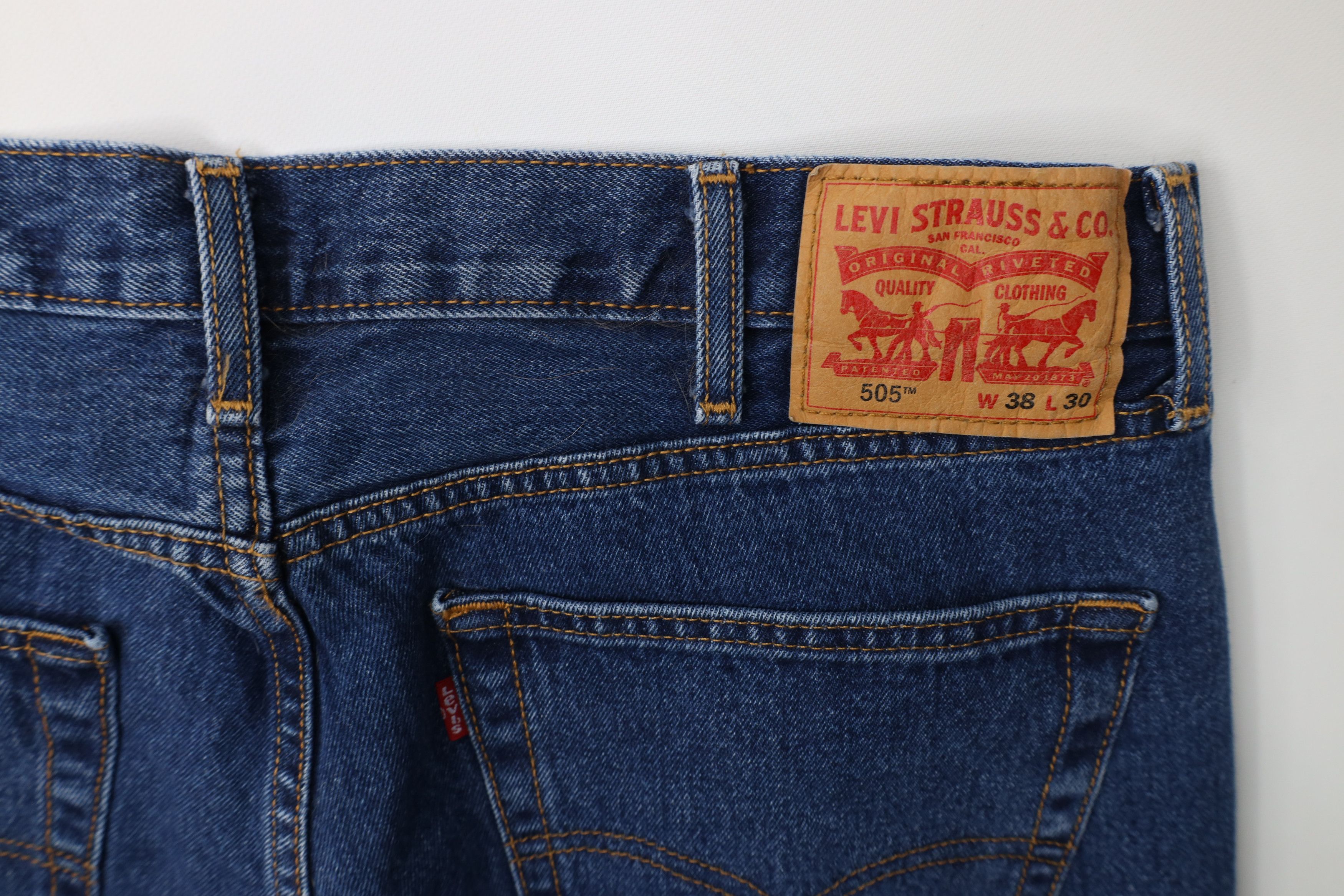 Levi's Vintage Y2K Levis 505 Regular Straight Leg Denim Jeans Blue Size US 38 / EU 54 - 14 Thumbnail