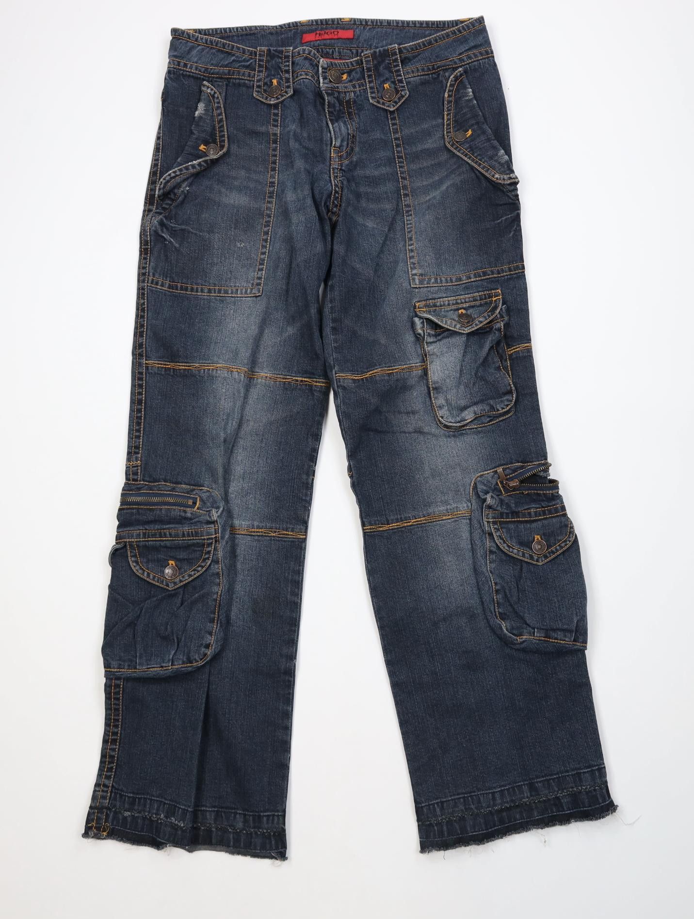 Hugo Boss Vintage Y2K Hugo Boss Baggy Wide Leg Cargo Denim Jeans Size US 32 / EU 48 - 1 Thumbnail