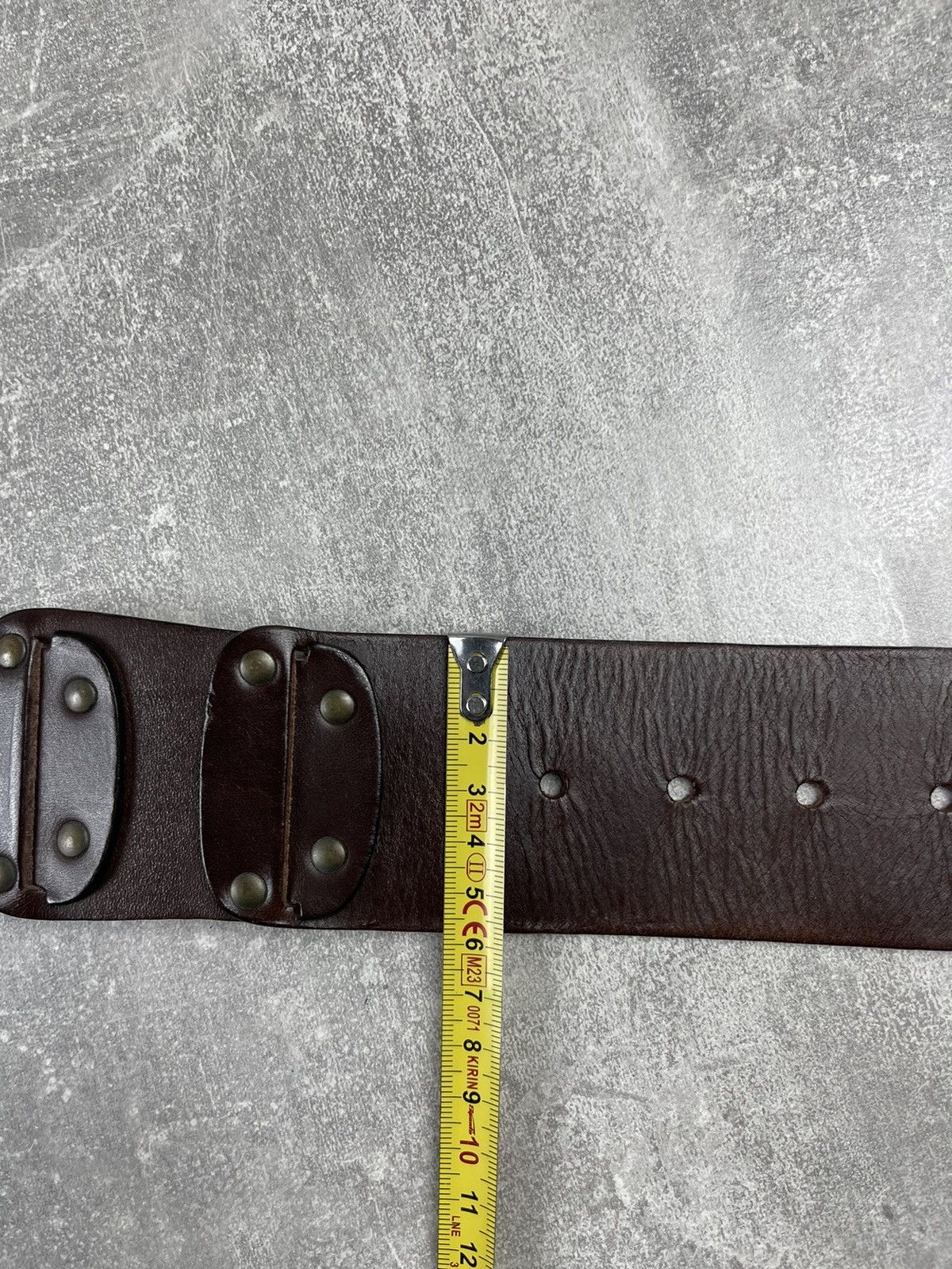 Dolce & Gabbana × Vintage Dolce & Gabbana and Gloves 90s Punk Biker Brown Leather Belt Size ONE SIZE - 10 Thumbnail