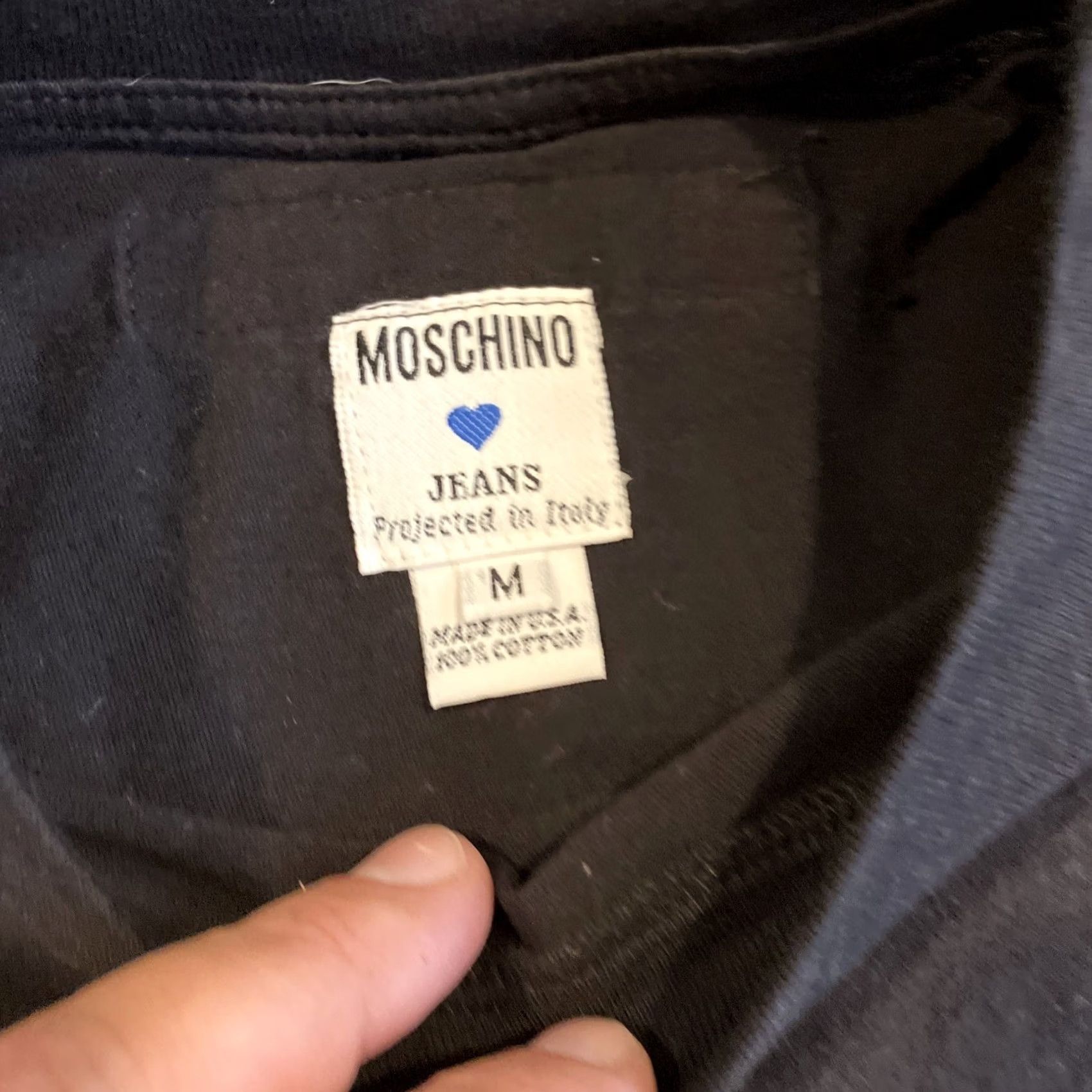 Moschino VINTAGE Moschino T-Shirt Black M 2 +2 = 3 Made In USA AWESOME 90s Designer Men Short Sleeve Graphic Print Size US M / EU 48-50 / 2 - 3 Thumbnail