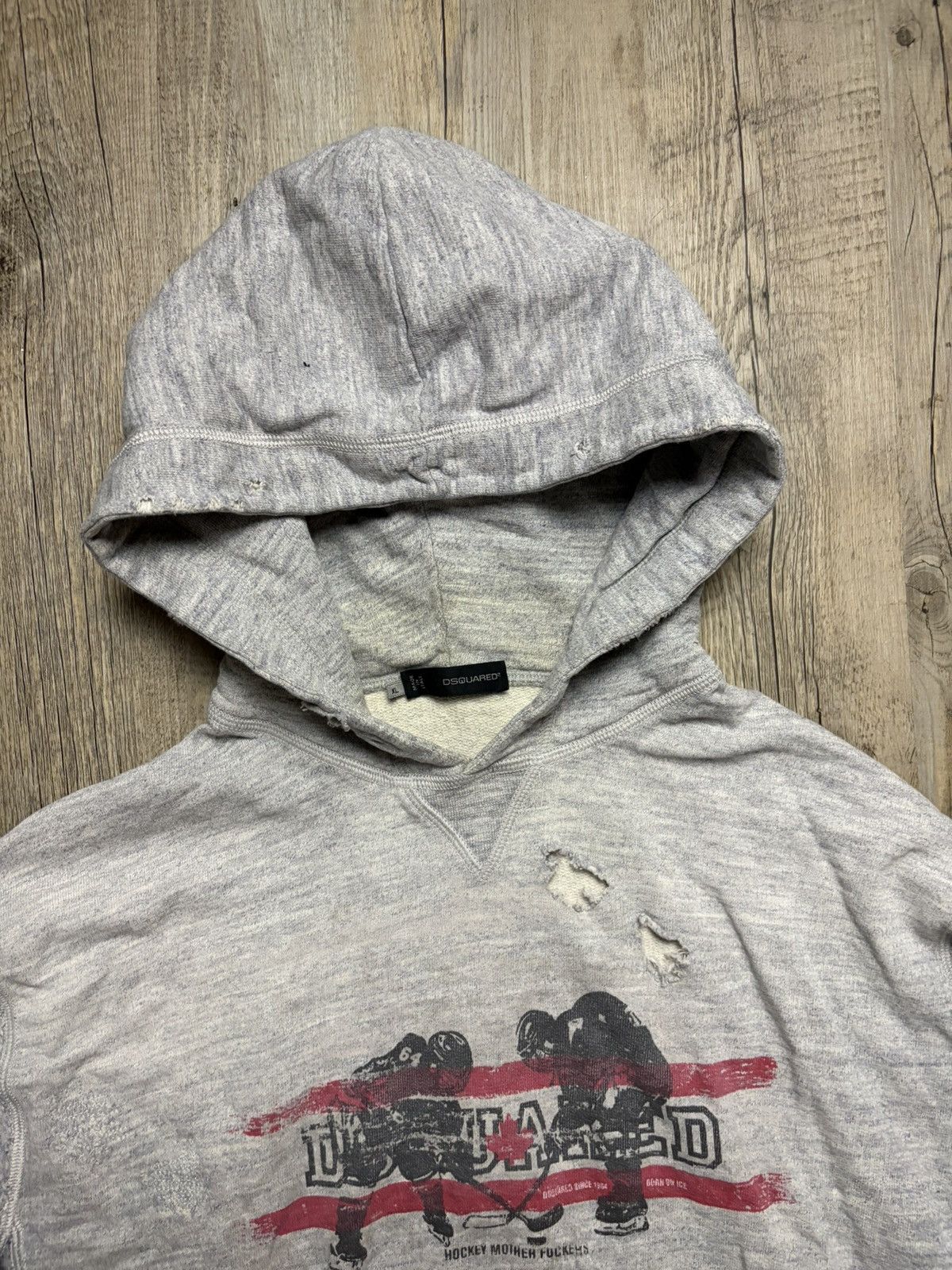 Dsquared2 Vintage Dsquared2 Hockey hoodie grey Size US XL / EU 56 / 4 - 6 Thumbnail