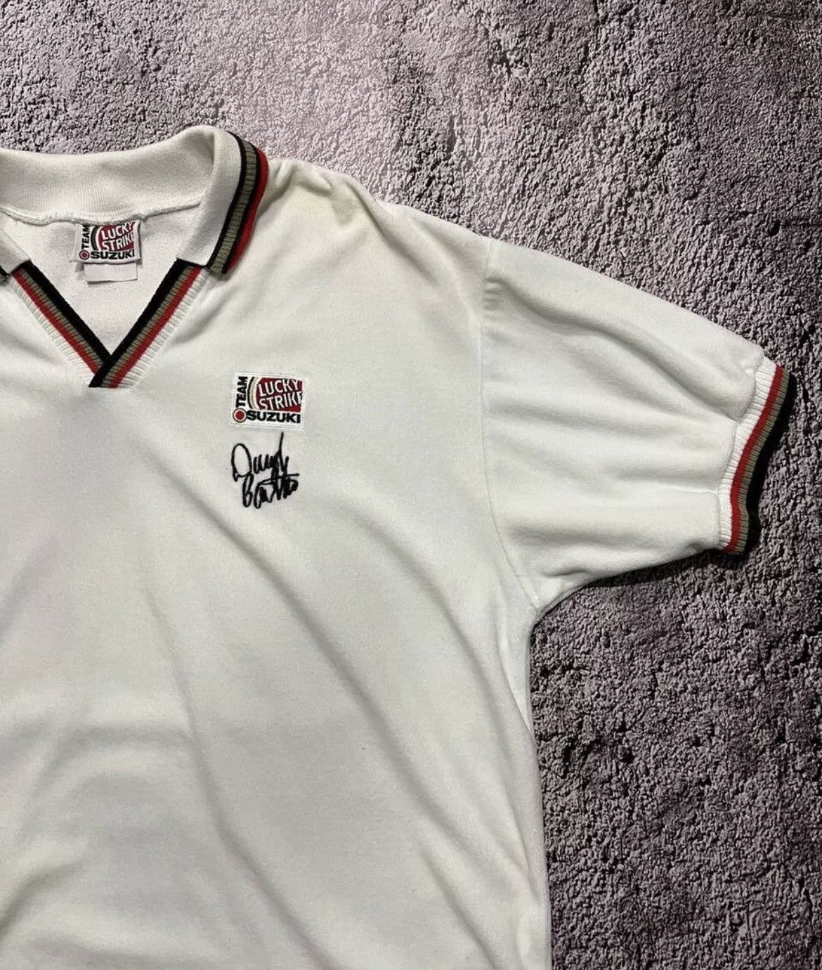 Vintage Polo Lucky Strike Team Suzuki White Size L Size US L / EU 52-54 / 3 - 4 Thumbnail