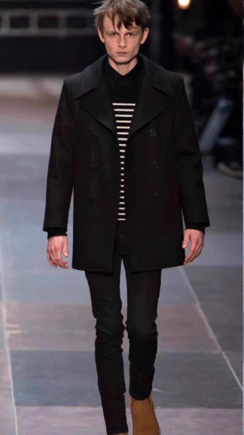 Saint Laurent Paris Saint Laurent Paris Navy coat in the first year of 13fw-250 Size US S / EU 44-46 / 1 - 9 Thumbnail