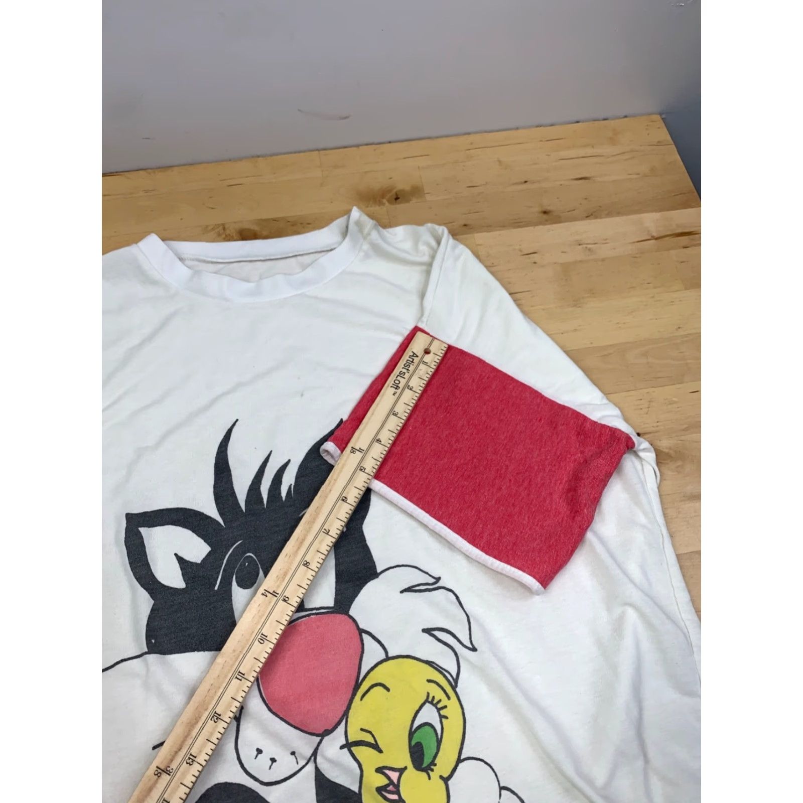 Vintage VINTAGE Tweety Bird Night Shirt Womens One Size White Sylvestor the Cat 12358 Size ONE SIZE - 7 Thumbnail