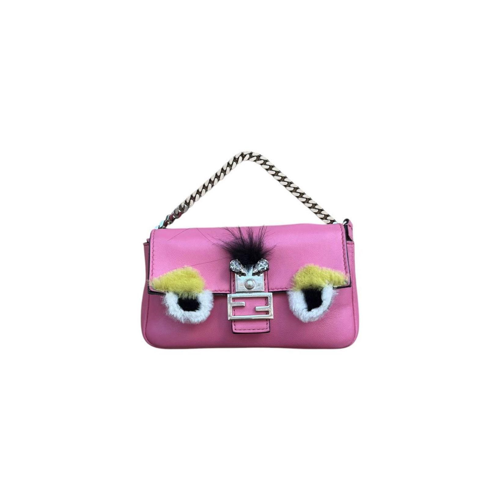 Fendi Pink Baguette Bag, Women's
