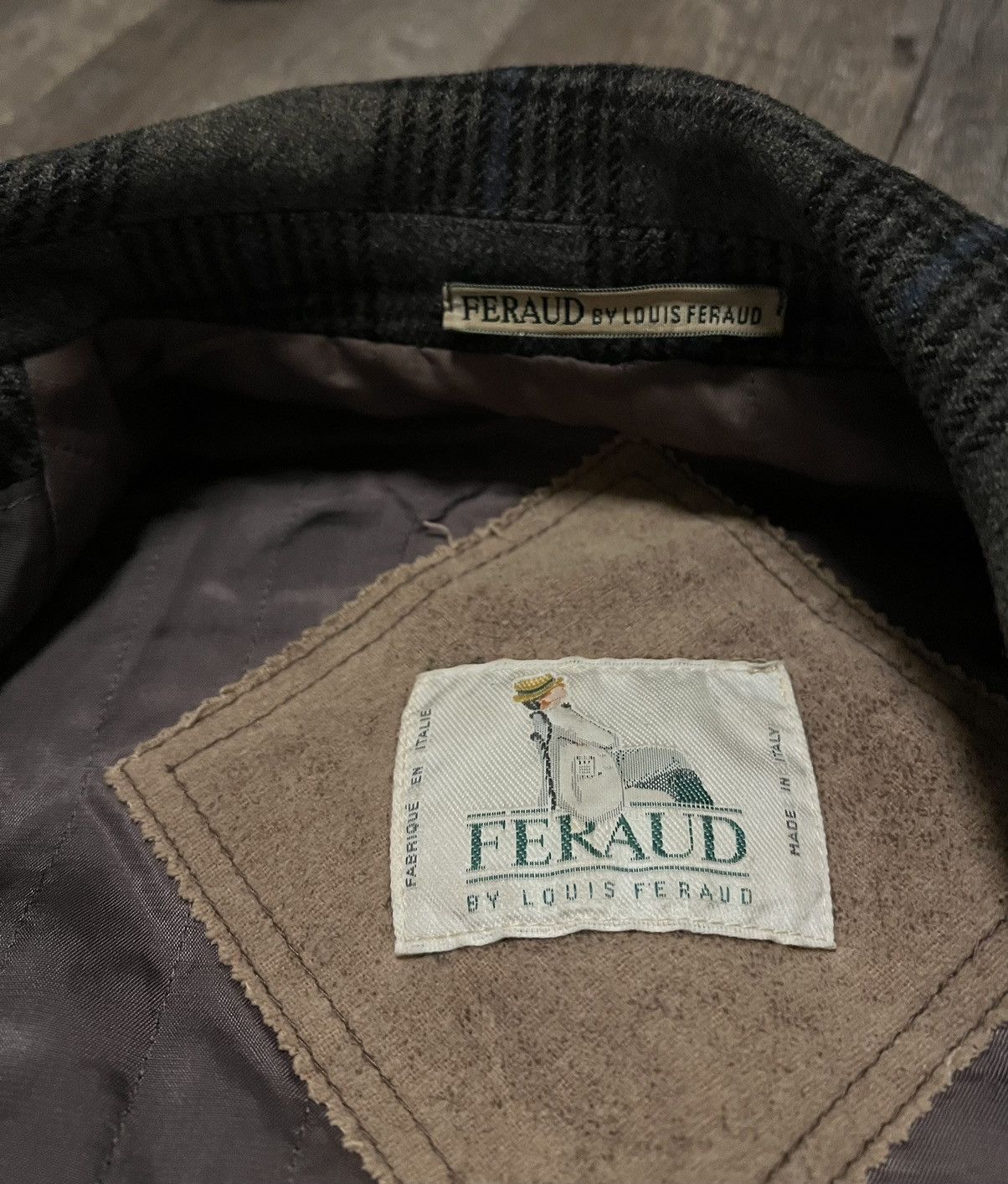 Louis Feraud × Vintage Vintage Feraud Wool Plaid Blazer Coat Size 48 Size 48R - 5 Thumbnail