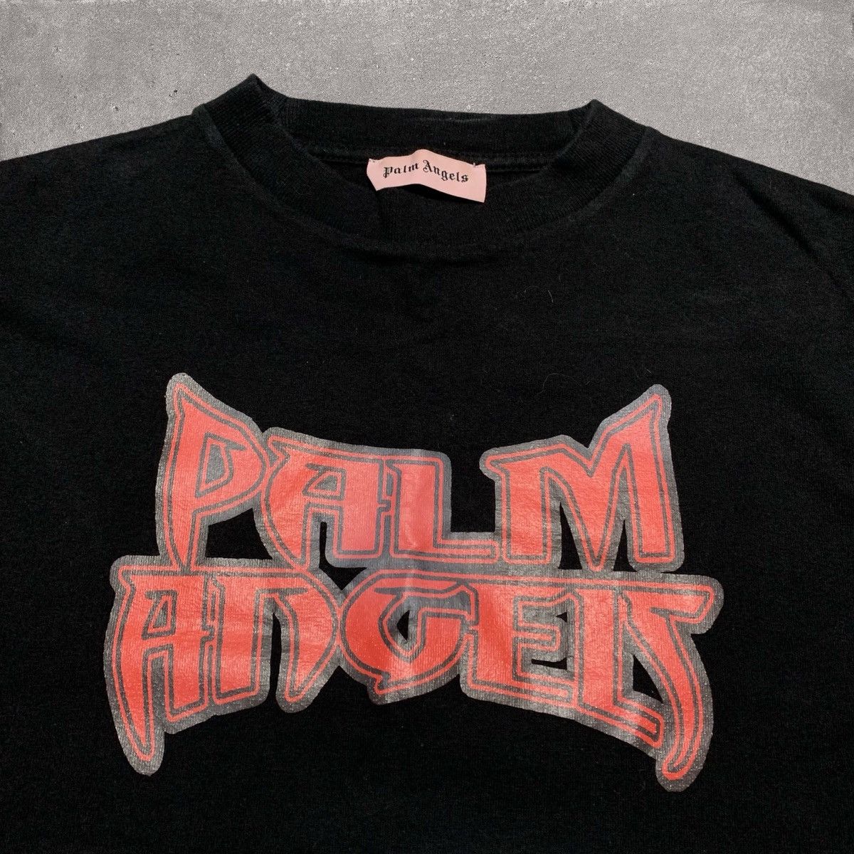 Palm Angels Palm Angels XS Gothic Logo Black Tee Size US XS / EU 42 / 0 - 2 Thumbnail