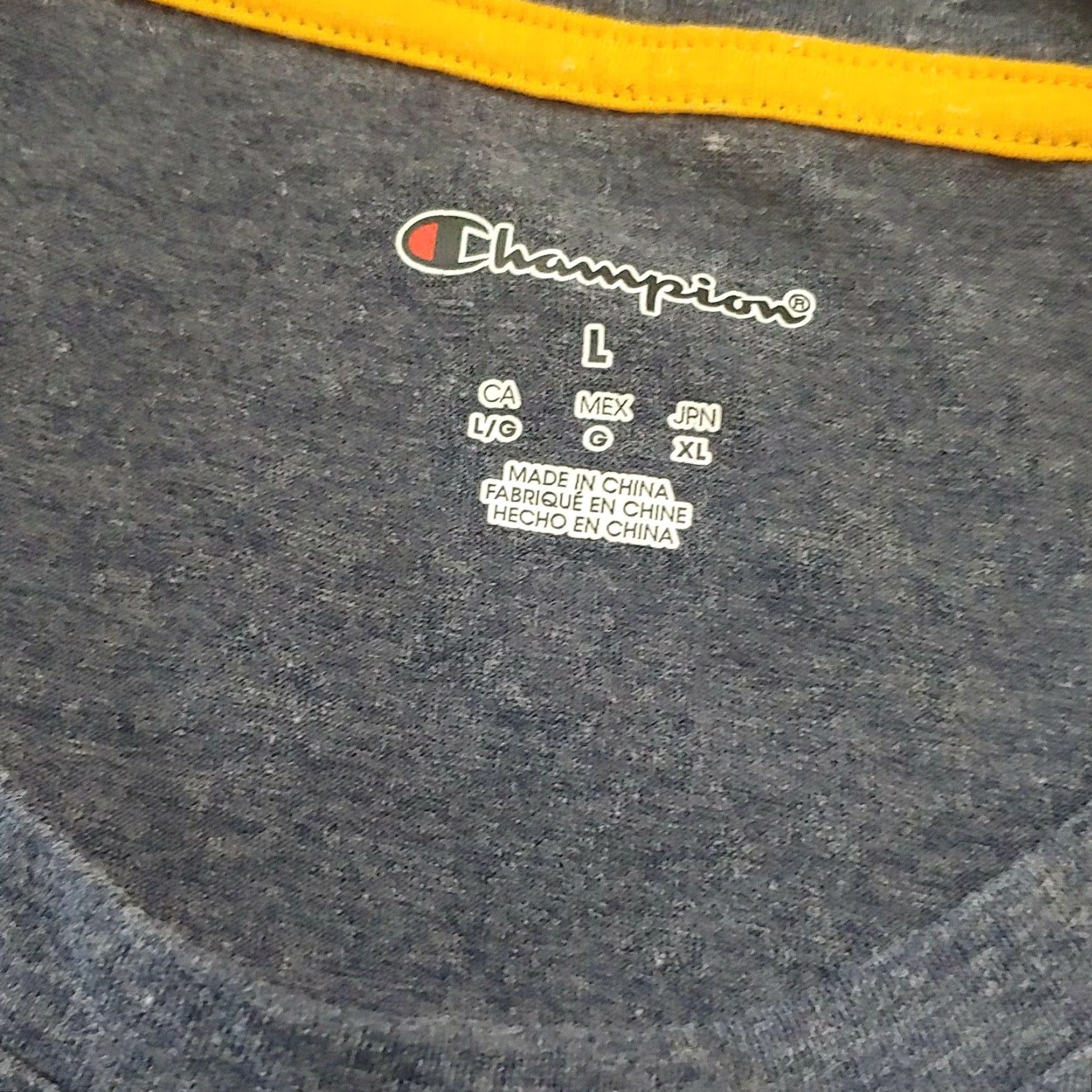 Champion WVU Mountaineers Champion Shirt Large Navy West Virginia University College NCAA Men T-Shirt Crew Neck Short Sleeve Regular Cotton Blend Vintage: No Size US L / EU 52-54 / 3 - 4 Thumbnail