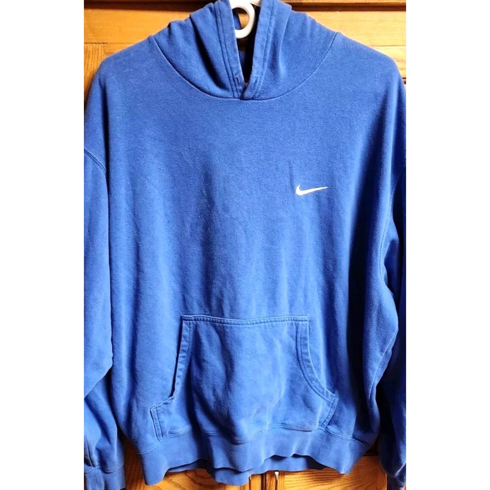 Nike TEAM NIKE Hoodie Sweatshirt Men L Large Blue Vintage Retro Pullover Hooded Sweatshirt 90s Sports Athleisure Designer College Outdoor Navy Blue Mens Size US L / EU 52-54 / 3 - 3 Thumbnail