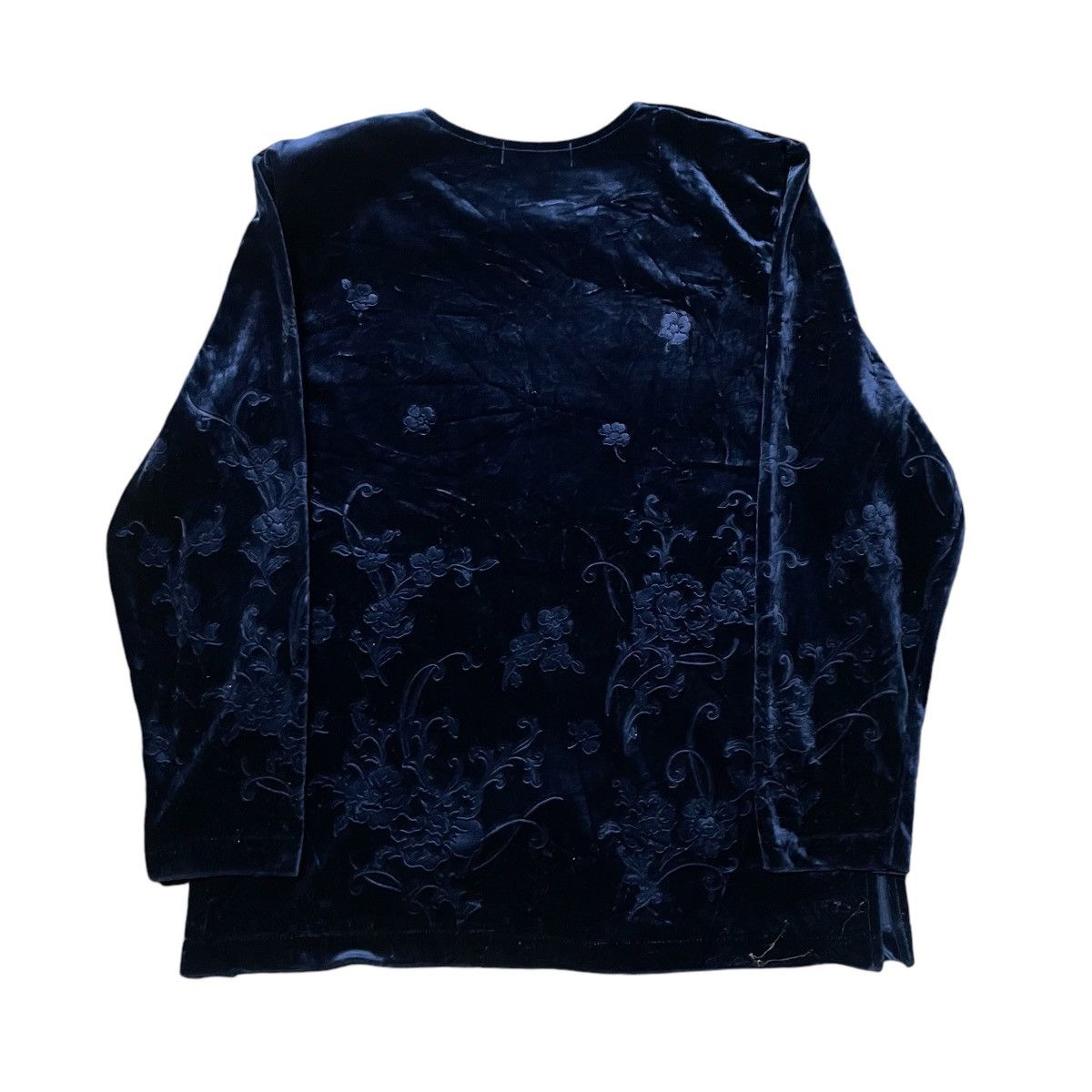 Designer × Japanese Brand × Vintage 💥Vintage Dou Magot Floral Design Velvet Blouses Size M / US 6-8 / IT 42-44 - 2 Thumbnail