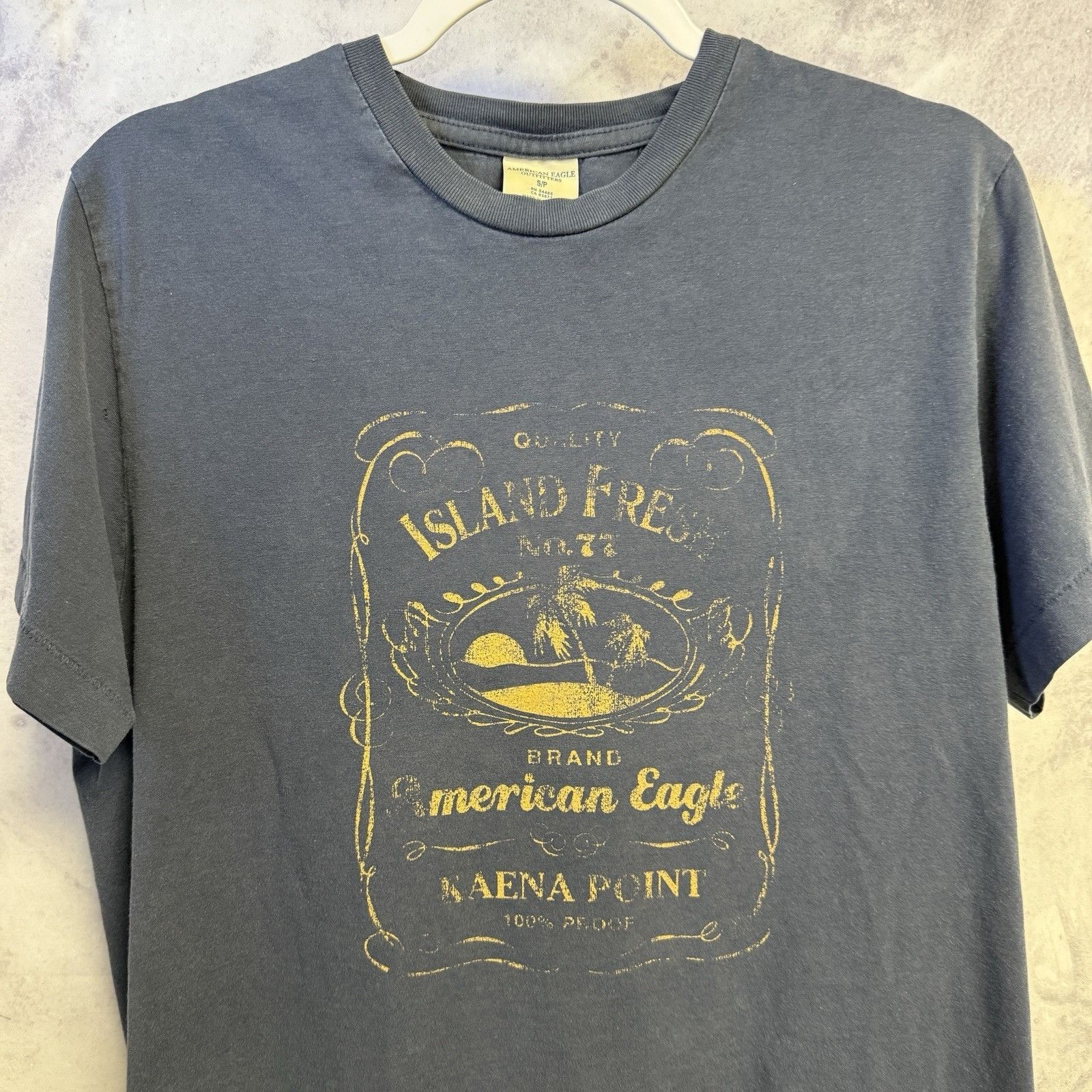 American Eagle Outfitters American Eagle Outfitters T Shirt Small 20.5x27.5 Blue Islan Size US S / EU 44-46 / 1 - 3 Thumbnail