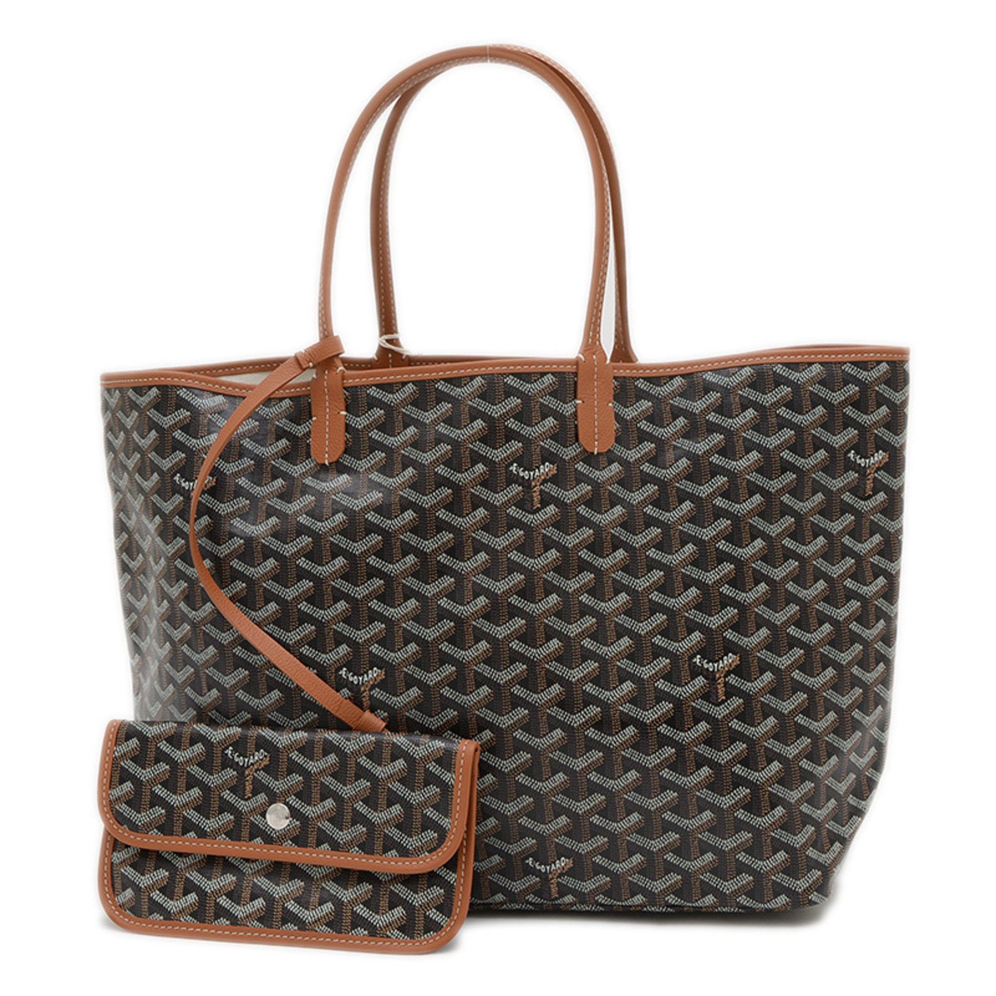 Goyard Saint Louis Pm Tote Bag Goyardine Canvas Brown Amalouispm in Black, Women's
