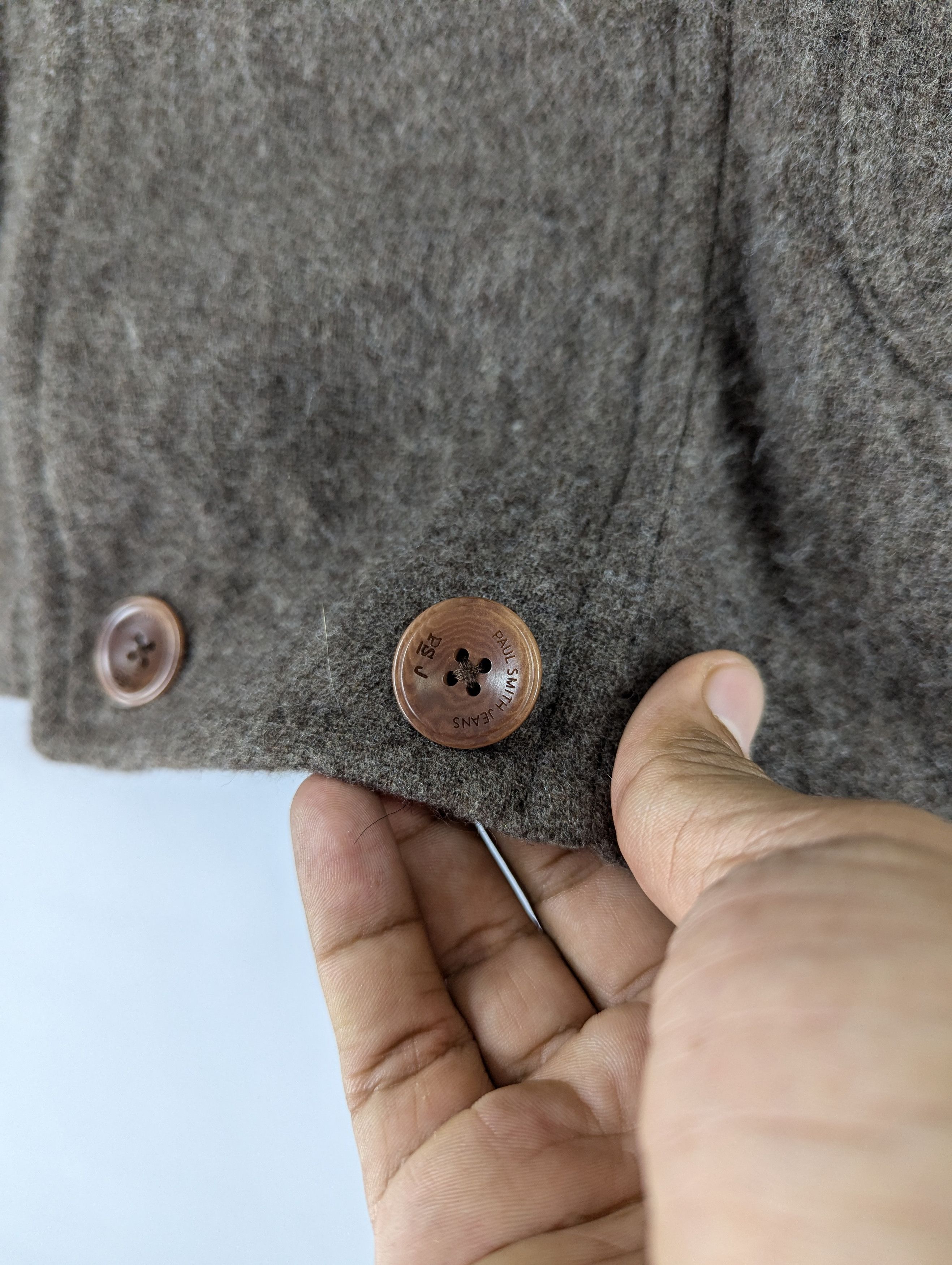 Designer × Paul Smith Paul Smith Cotton Wool Mix Tweed Double Hood Coat Jacket Size US L / EU 52-54 / 3 - 7 Thumbnail