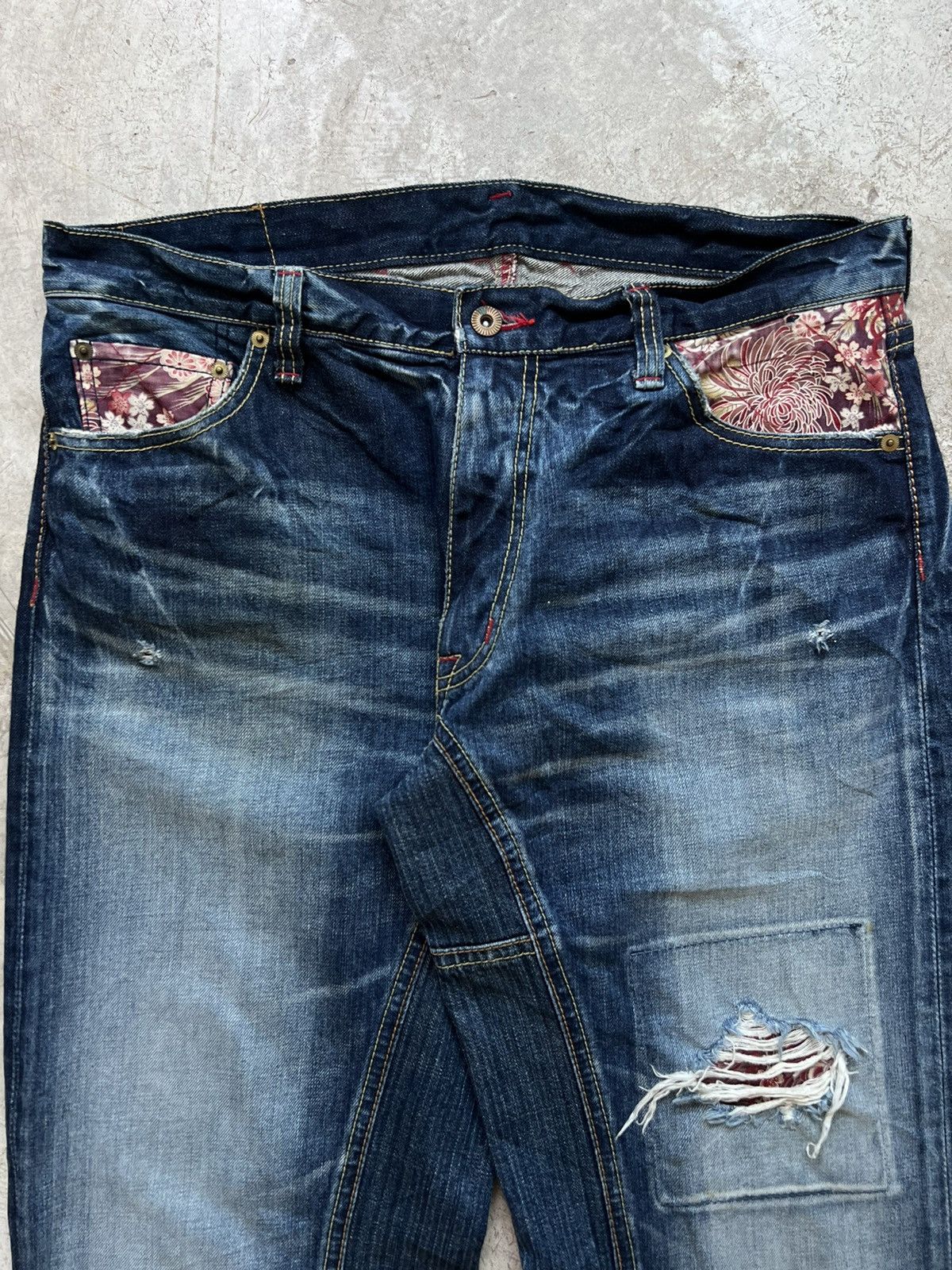 Vintage SOLD* Eternal Japan Boro Denim Cargo Pants Size US 36 / EU 52 - 4 Thumbnail