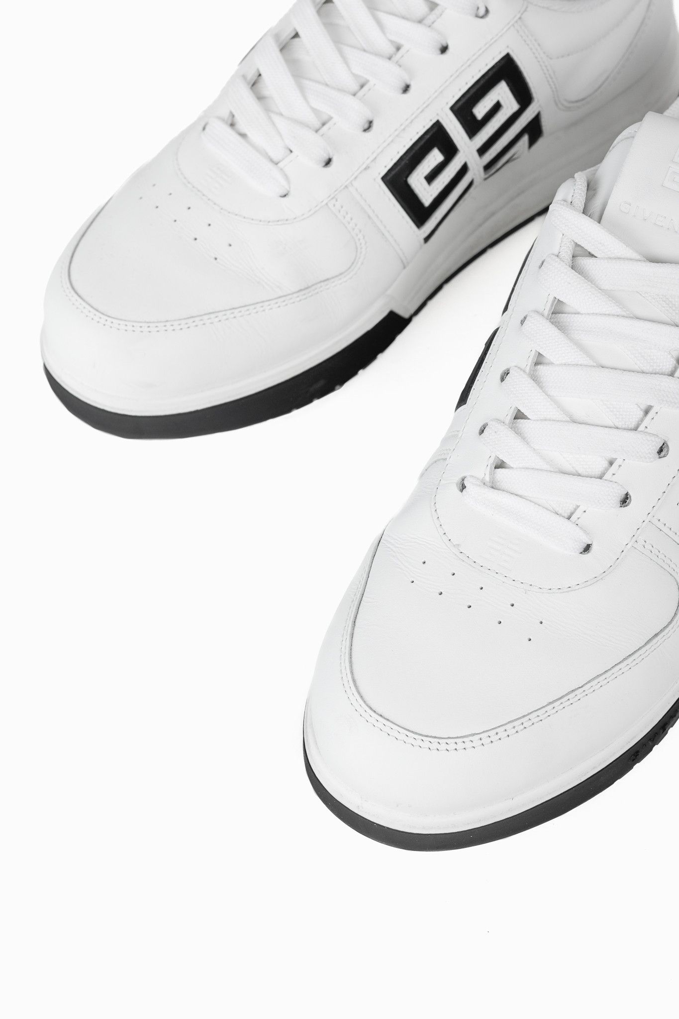 Givenchy Givenchy White & Black G4 Leather Sneakers Size US 6.5 / EU 39-40 - 6 Thumbnail