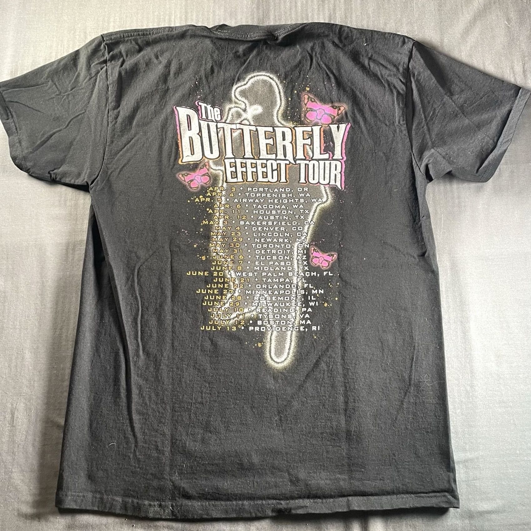 Vintage Rene Vaca Shirt Mens Large Comedian Vaca Studios T-Shirt Butterfly Black 2019 The Butterfly Effect Tour Mens Size US L / EU 52-54 / 3 - 5 Thumbnail