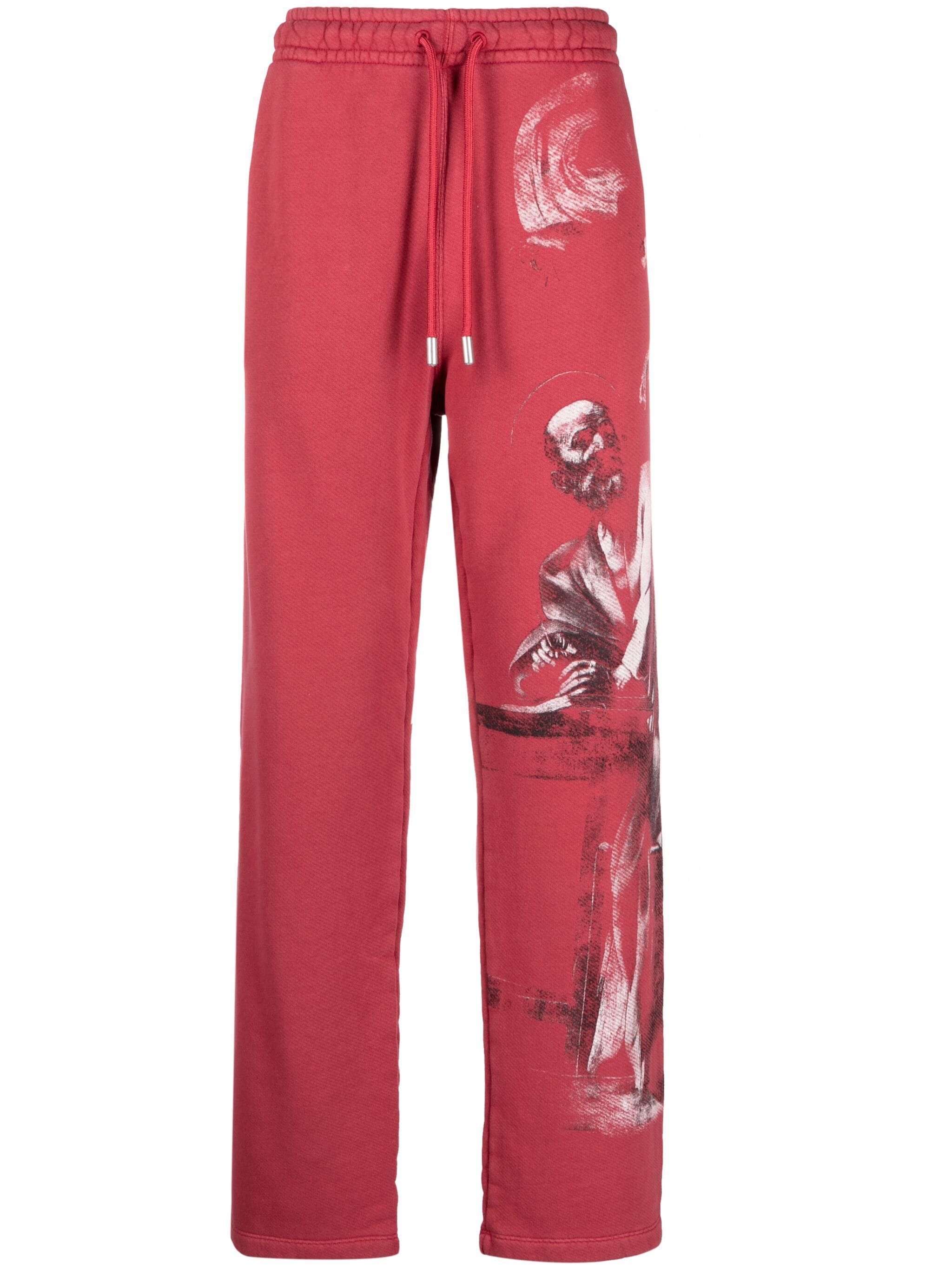 Off-White o1in1s1024 Q:1 / Bw S.Matthew Sweatpants & Joggers Rio Red Size US 32 / EU 48 - 1 Thumbnail