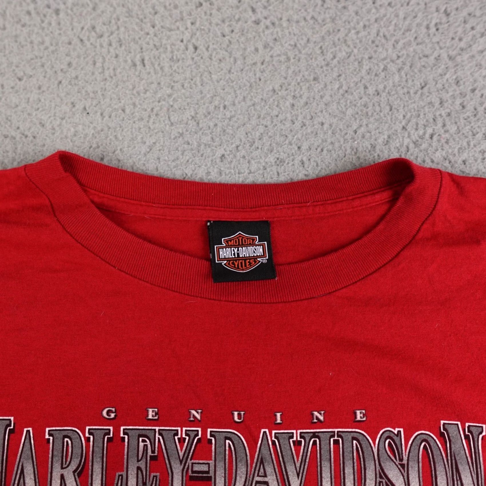 Harley Davidson Harley-Davidson Shirt Mens XL Red Short Sleeve Greenville South Carolina 2005 Biker Motorcycle USA Size US XL / EU 56 / 4 - 7 Thumbnail