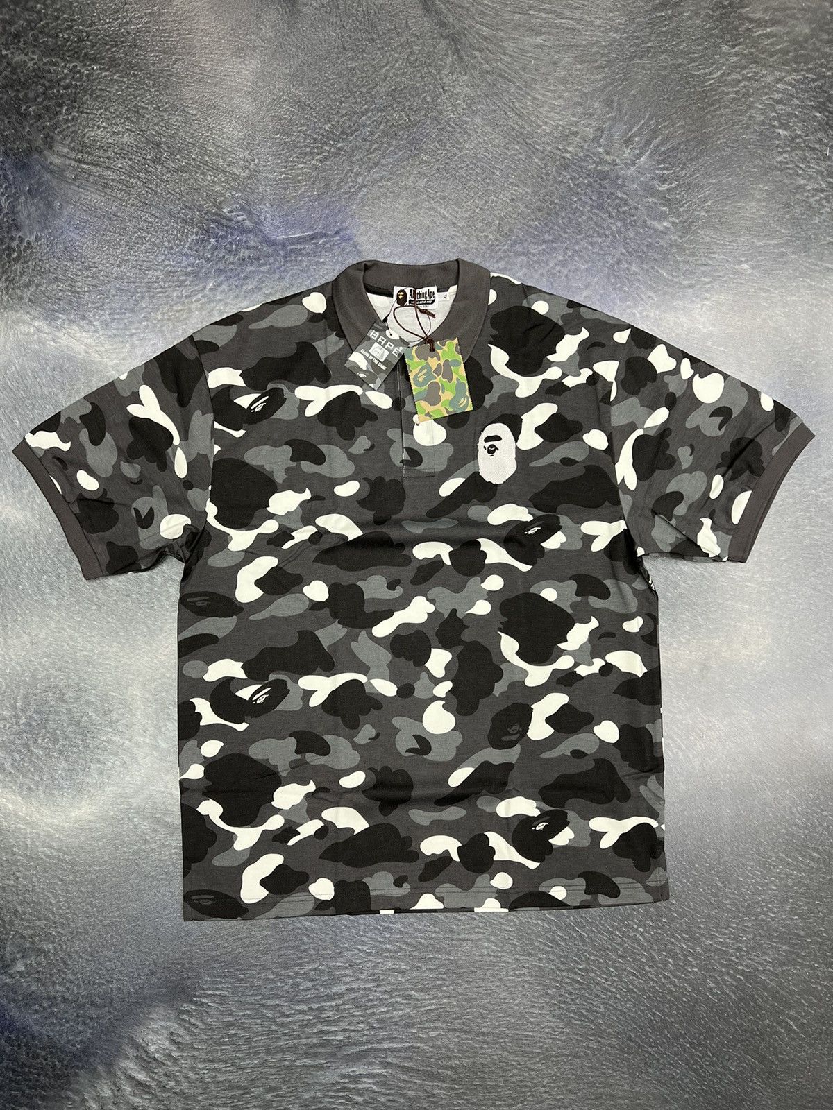 Bape City Camo Ape Head Polo T-Shirt