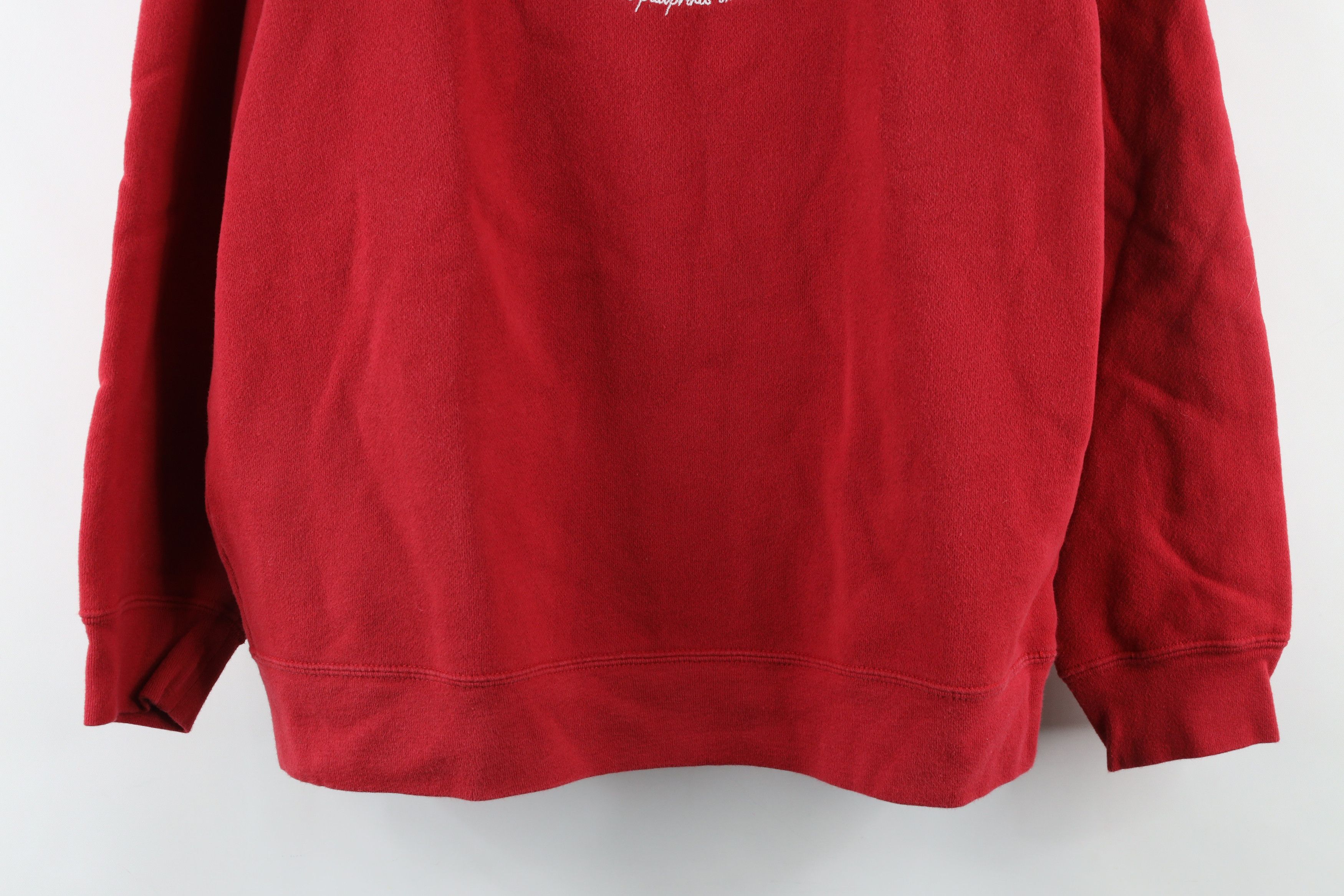 Vintage Vintage 90s Streetwear Grandma Cat Kitten Sweatshirt Red Size L / US 10 / IT 46 - 3 Thumbnail
