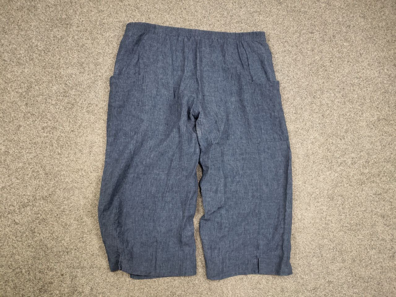 Other Manon Design Blue Light Linen Wide leg Trouser Pocket Pants Size 38" / US 16 / IT 52 - 5 Thumbnail