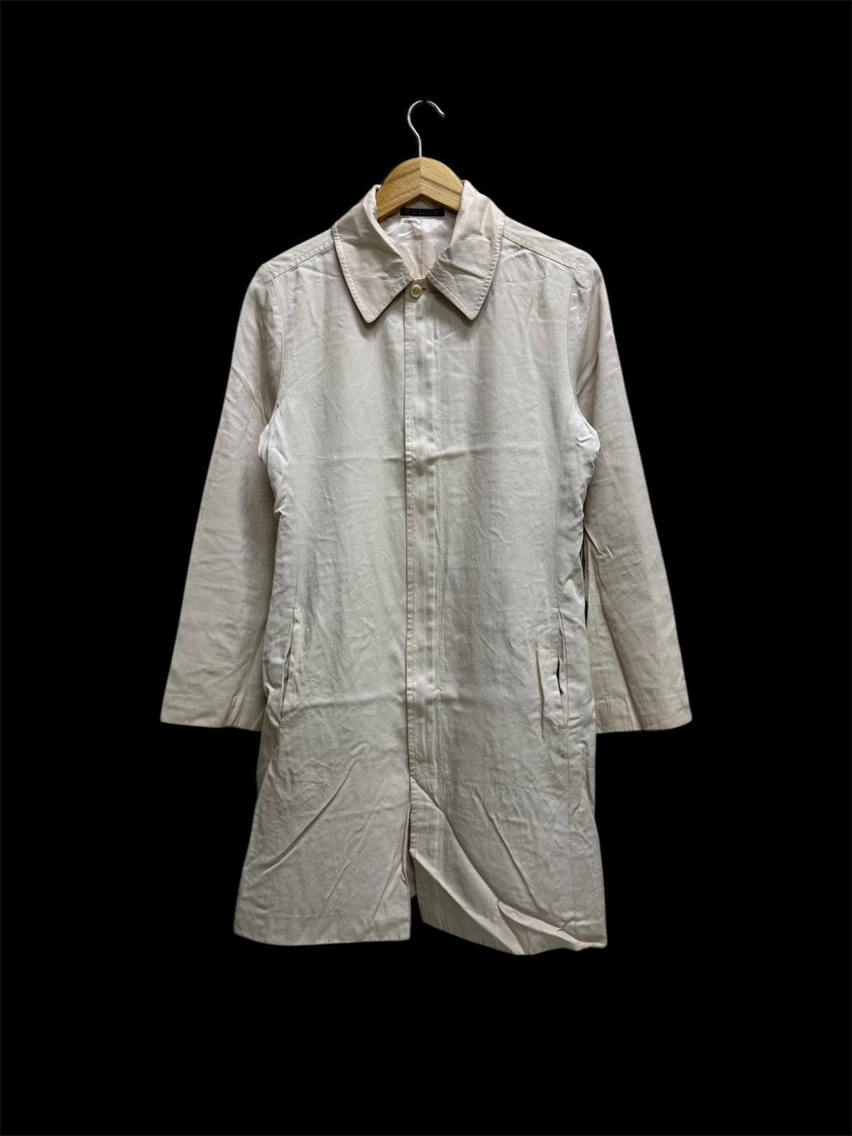 Vintage Ined composition see attached label Trenche Coat Long Jacket Size S / US 4 / IT 40 - 1 Thumbnail