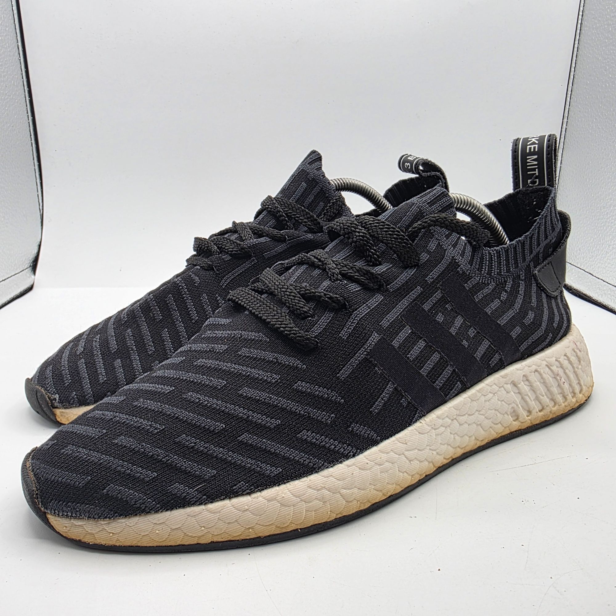 Adidas Adidas NMD_R2 PK Mens 11 Black Primeknit Running Shoes Sampl Size US 11 / EU 44 - 4 Thumbnail