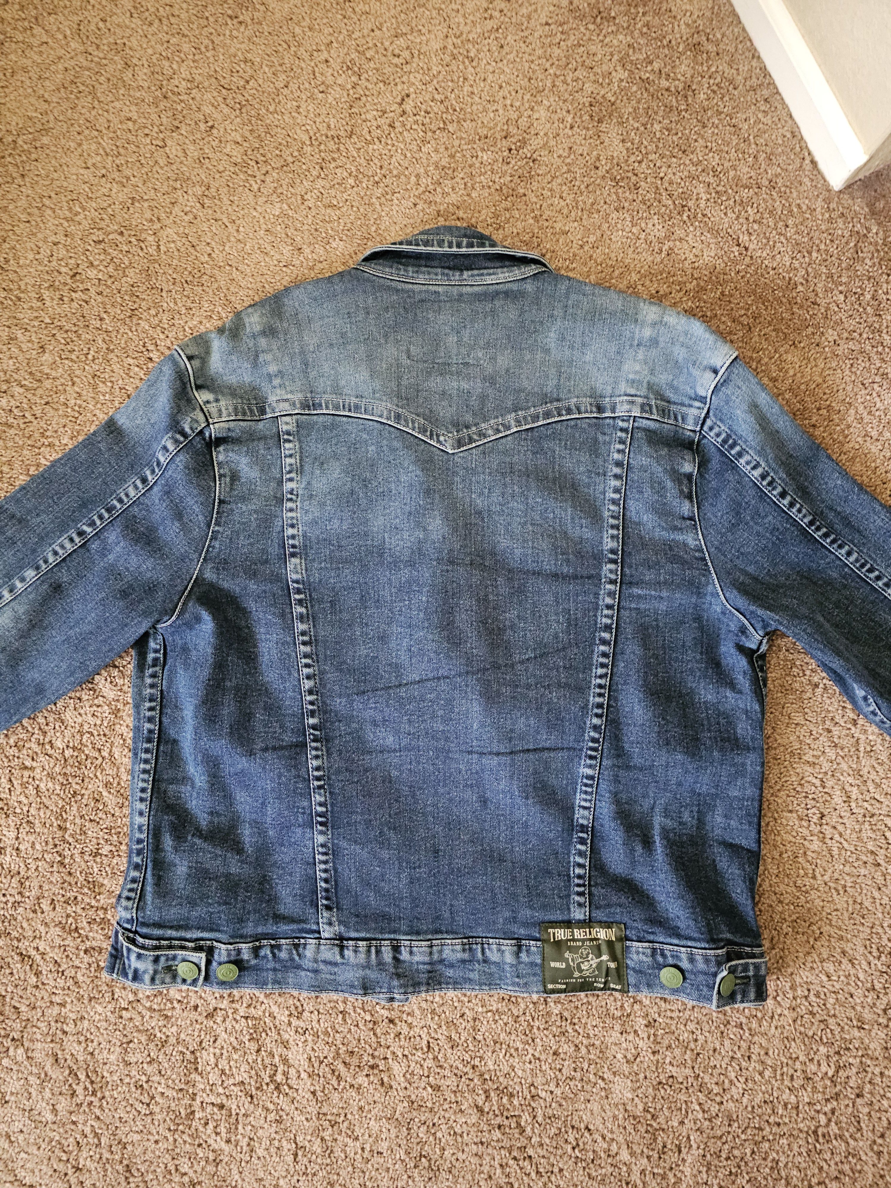 True Religion Blue Denim Jacket Size US XXL / EU 58 / 5 - 2 Thumbnail