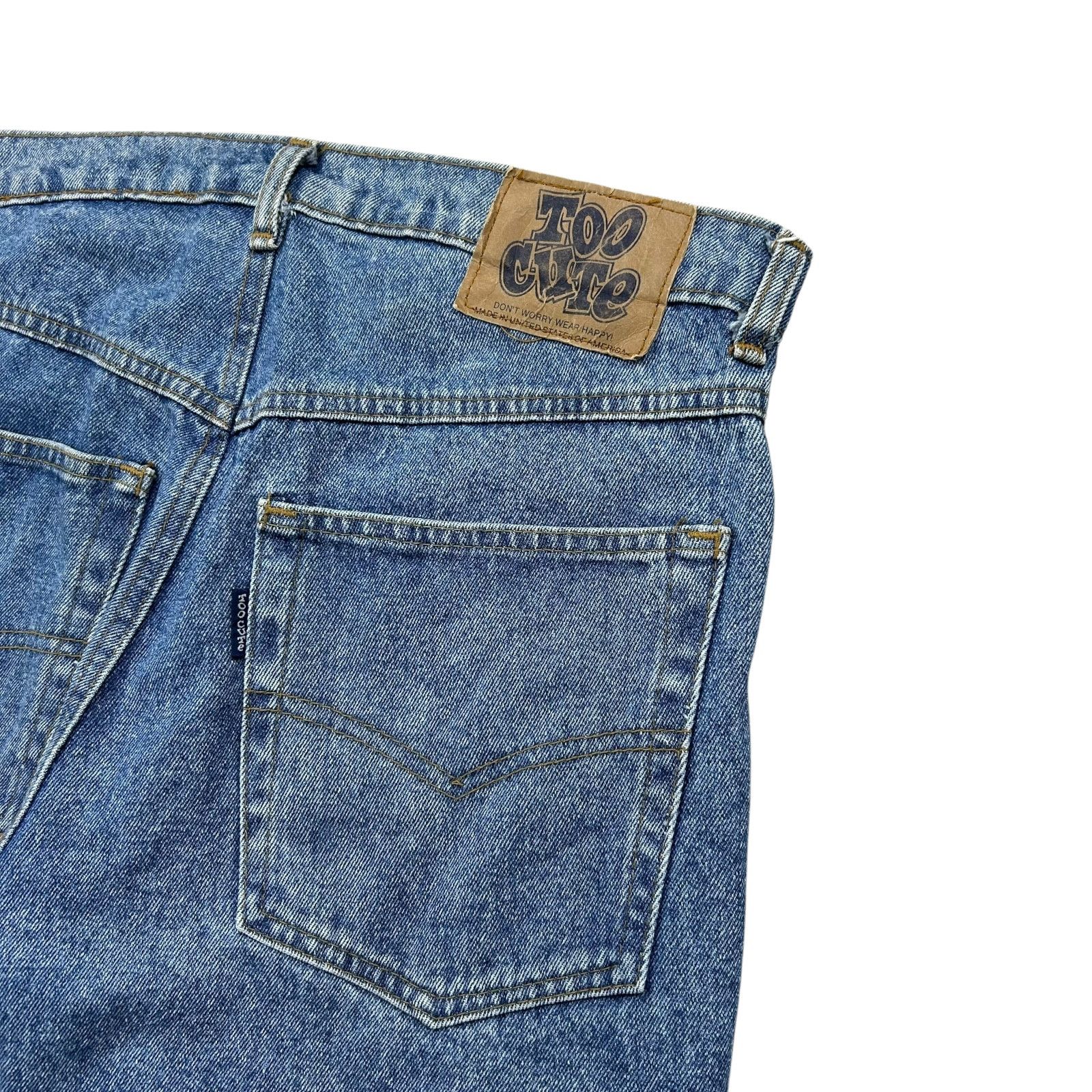 Disney VTG 90s DISNEY MICKEY MINNIE TOO CUTE DENIM JEAN PANTS M Size US 30 / EU 46 - 6 Thumbnail
