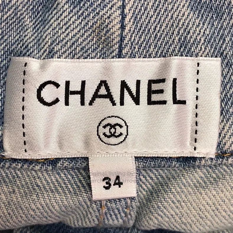 Chanel Chanel Silk stitched denim wide-leg trousers Size 42" / US 20 - 5 Thumbnail