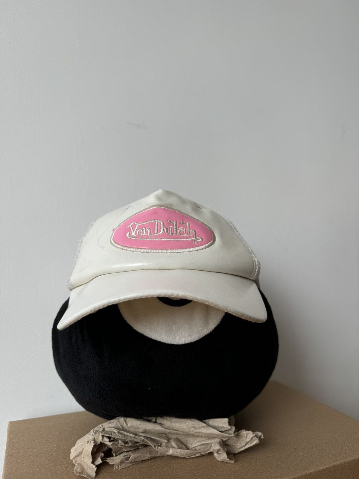 Vintage × Von Dutch Rare Vintage Von Dutch Leather Trucker Cap Hat Size ONE SIZE - 3 Thumbnail