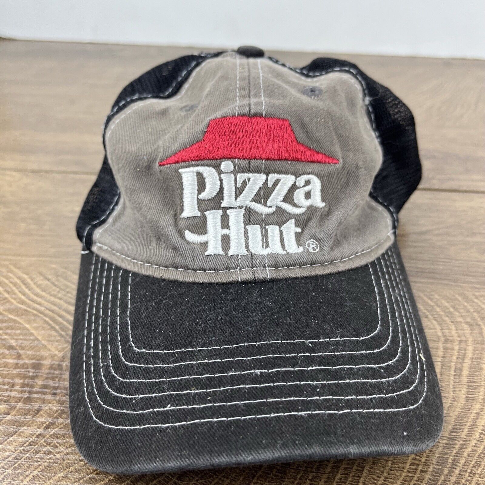 Other Pizza Hut Hat Pizza Hut Baseball Hat Gray Hat Adjustable Hat Size ONE SIZE - 5 Thumbnail
