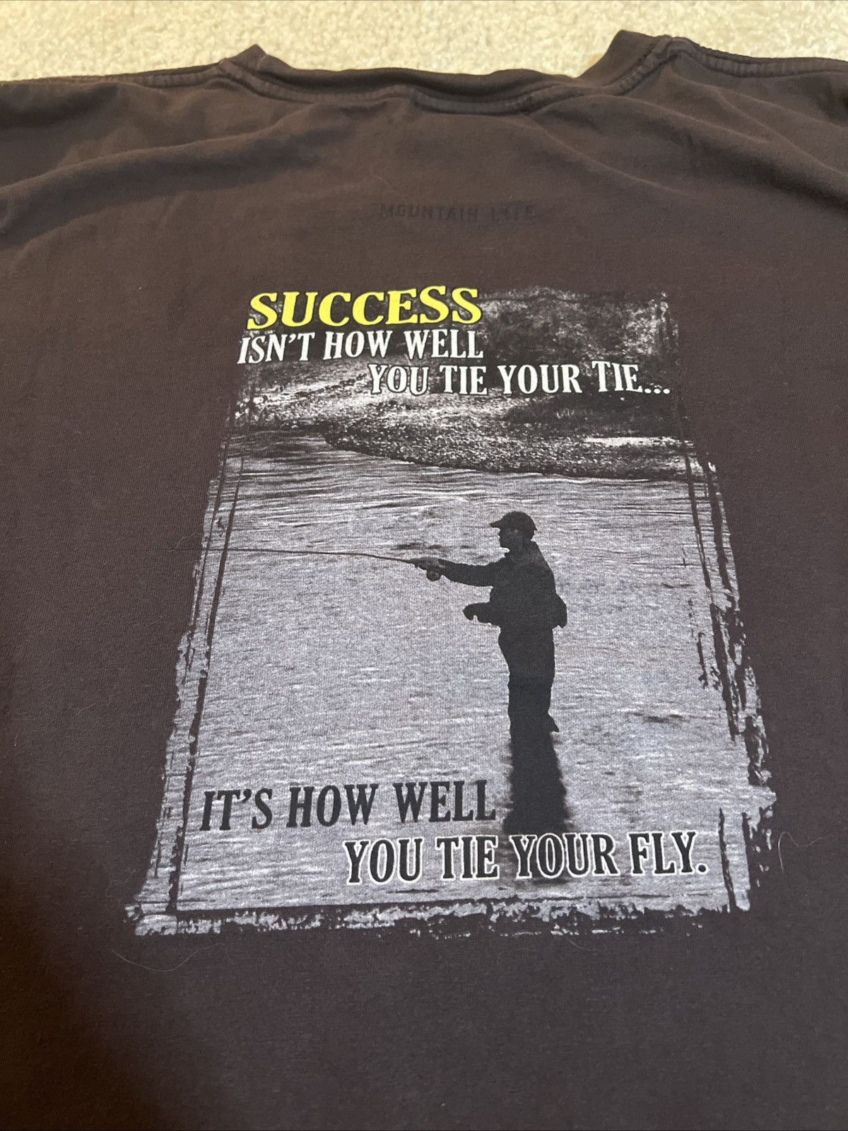 The Mountain Large The Mountain Fly Fishing longsleeve graphic T Shirt Size US L / EU 52-54 / 3 - 3 Thumbnail