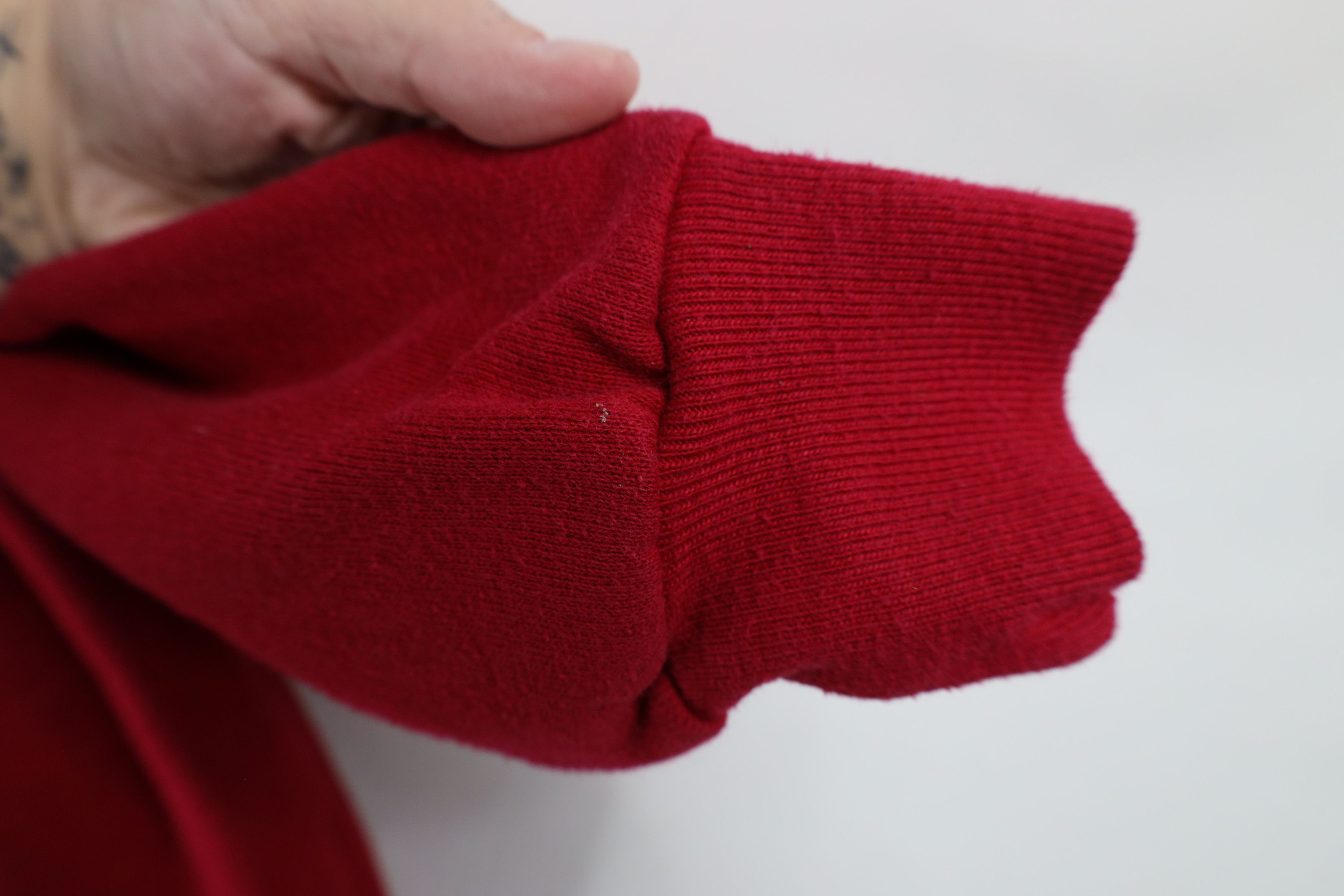 Vintage Vintage 70s Streetwear Blank Crewneck Sweatshirt Red USA Size L / US 10 / IT 46 - 8 Thumbnail