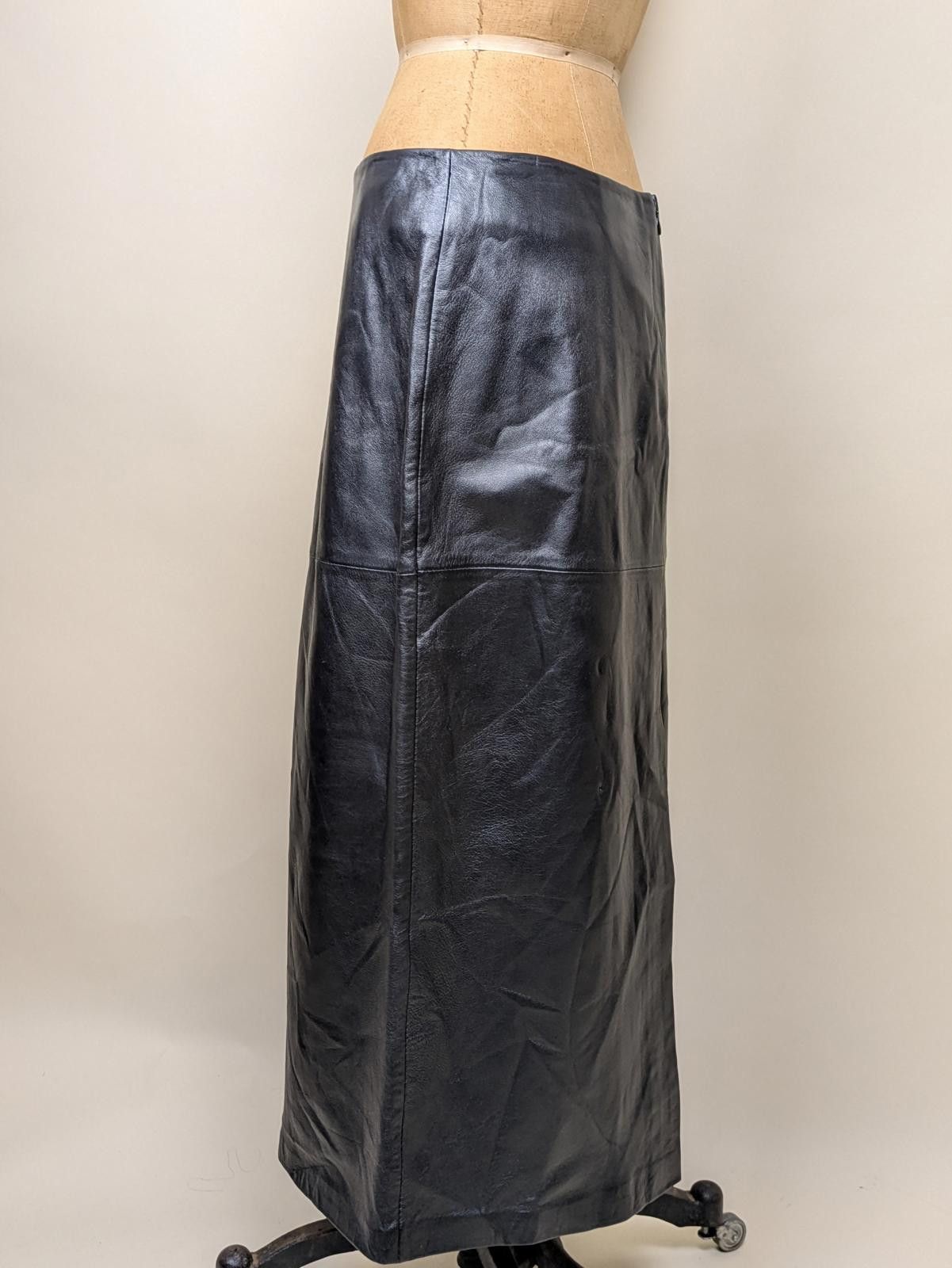 Other 1990's long black leather skirt Size 30" / US 8 / IT 44 - 3 Thumbnail