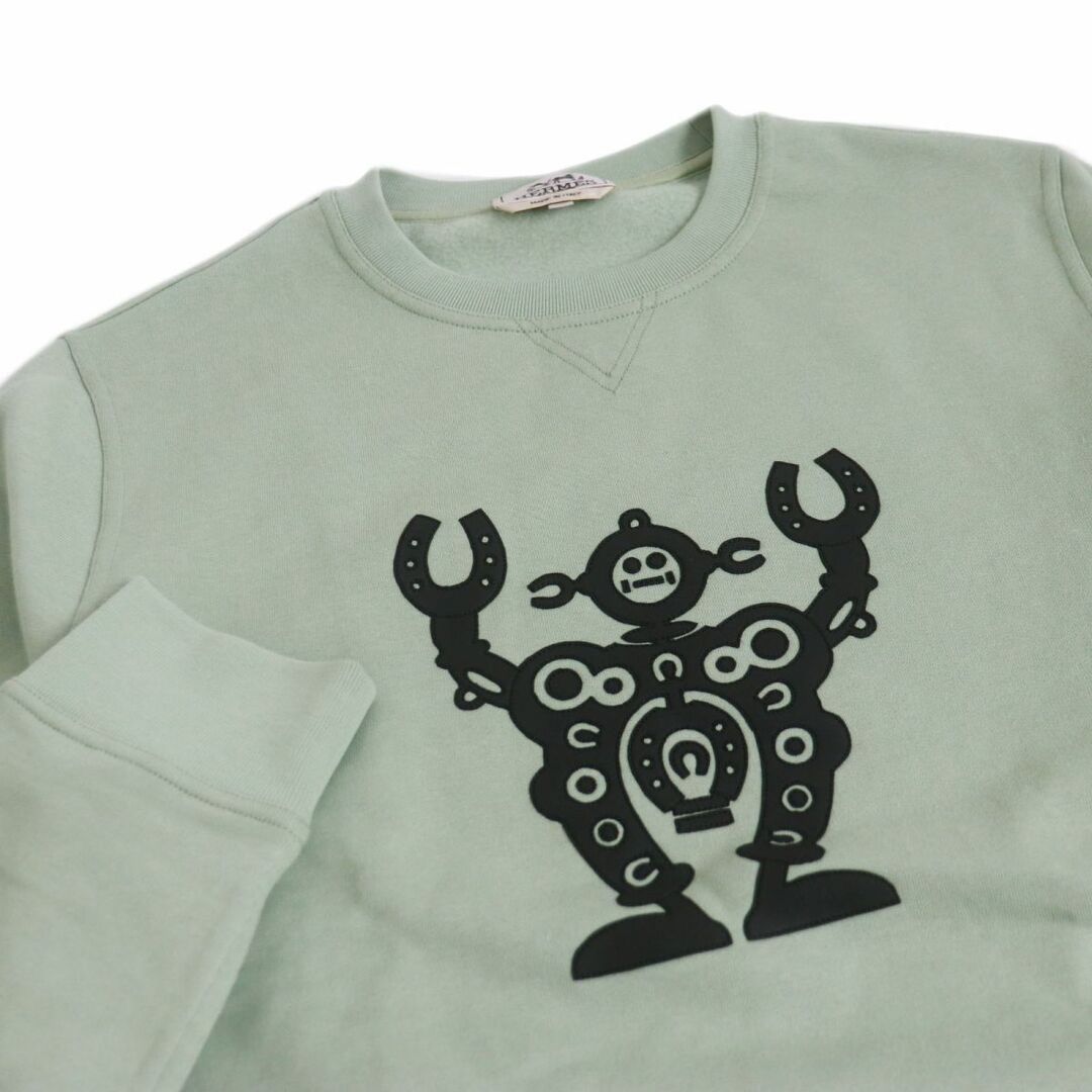 Hermes Hermes Light Green Robot Patch Sweatshirt Size US XL / EU 56 / 4 - 3 Thumbnail