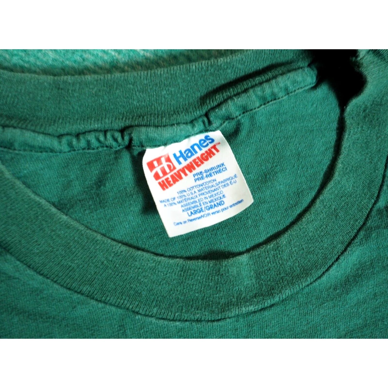 Hanes VINTAGE Hanes Tee 90s USA Green Christmas Holiday BAH HUMBUG XMas T-Shirt L Mens Size US L / EU 52-54 / 3 - 4 Thumbnail