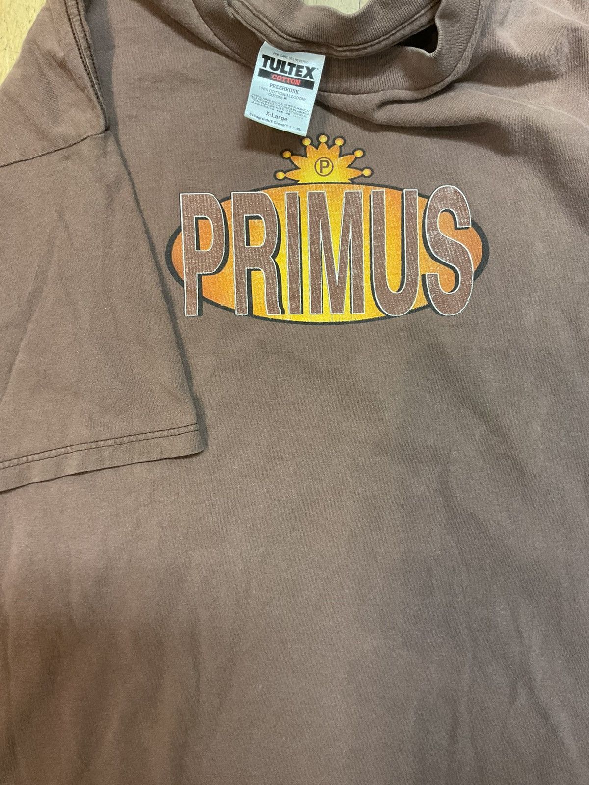 Band Tees × Vintage VINTAGE 90S PRIMUS BACK IN BROWN BAND TEE Size US XL / EU 56 / 4 - 3 Thumbnail